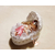 CD27-au-coeur-des-arts-couffin boîte à dragées bebe fille fee clochette et son ours blanc fimo