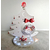 CTS1A-au coeur des arts-Centre de table de Noël Sapin lumineux boule de Noël à led sur socle en bois bebe fille