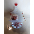 CTS3A-au coeur des arts-Centre de table de Noël Sapin lumineux boule de Noël à led sur socle en bois bebe fille