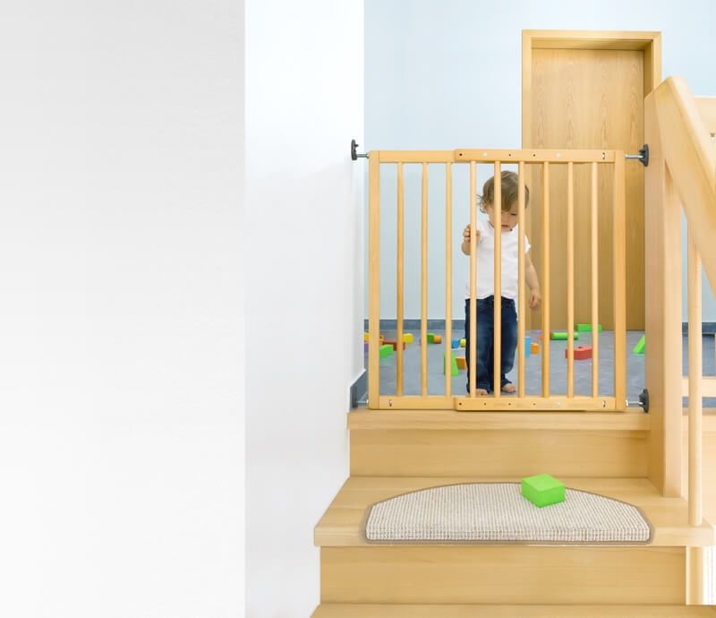 Barrière de sécurité extensible imprimée pour bébé (L89cmH85cm), Barrière  de sécurité améliorée pour escaliers, Barrière de