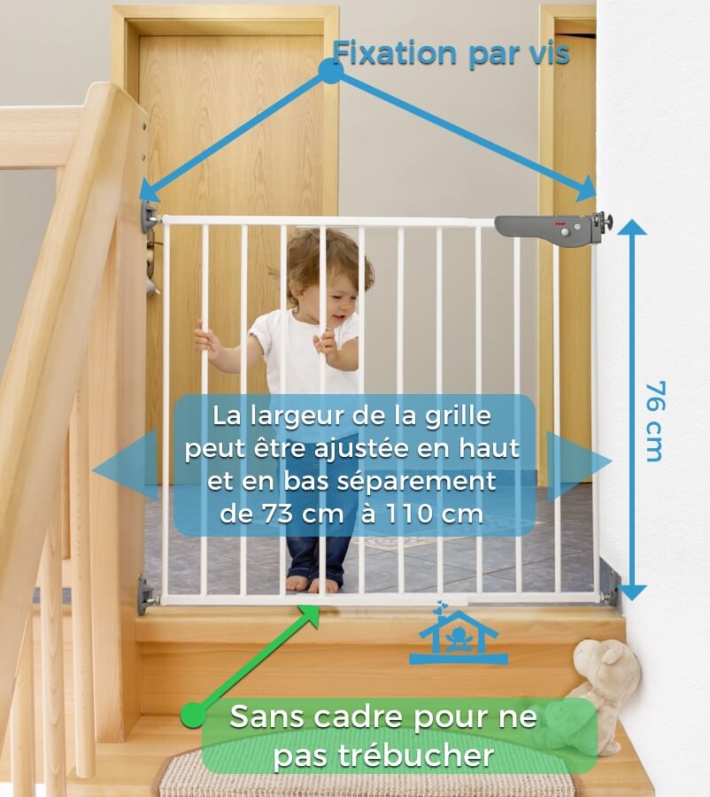 CCLIFE HOME - Barrière d'Escalier Sans Perçage Hauteur 7…