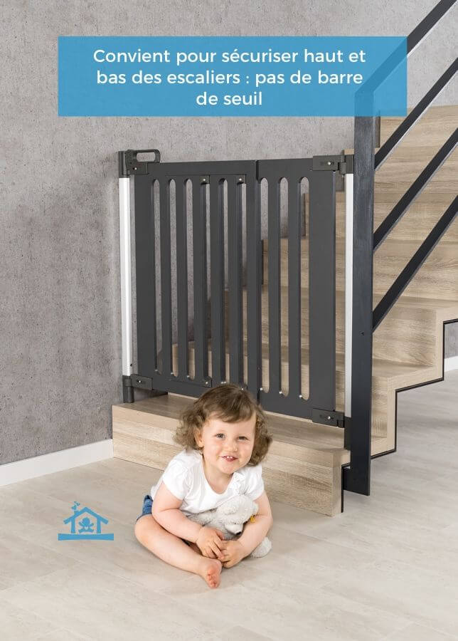Barrière D'escalier De Sécurité Pour Bébé Blanche De Protection Dans La  Cage D'escalier Du Couloir Nouvelle Maison Moderne