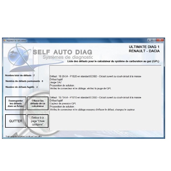 ULTIMATE DIAG ONE - Interface de diagnostic MULTIMARQUES –  Version CD-ROM - Valise diagnostique auto multimarque en francais de SELF AUTO  DIAG