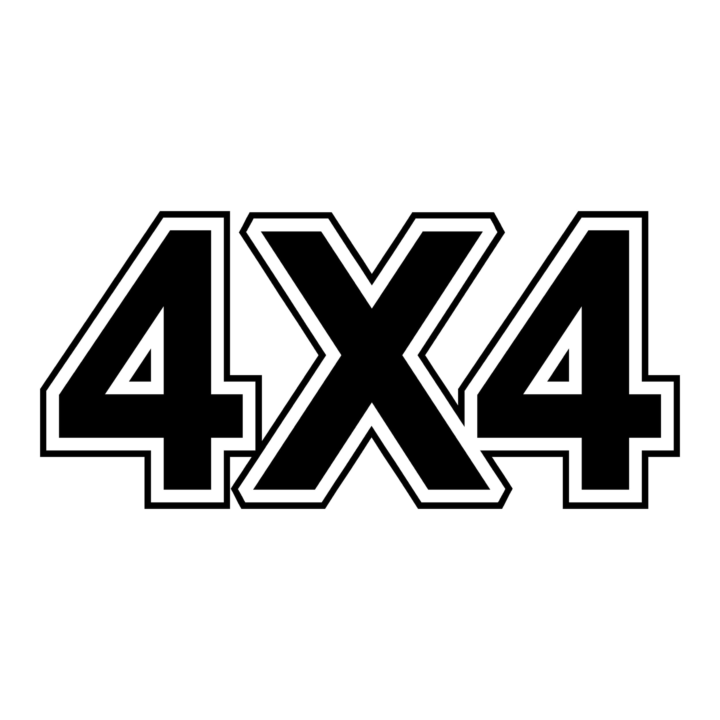 STICKERS 4X4 LOGO REF54.