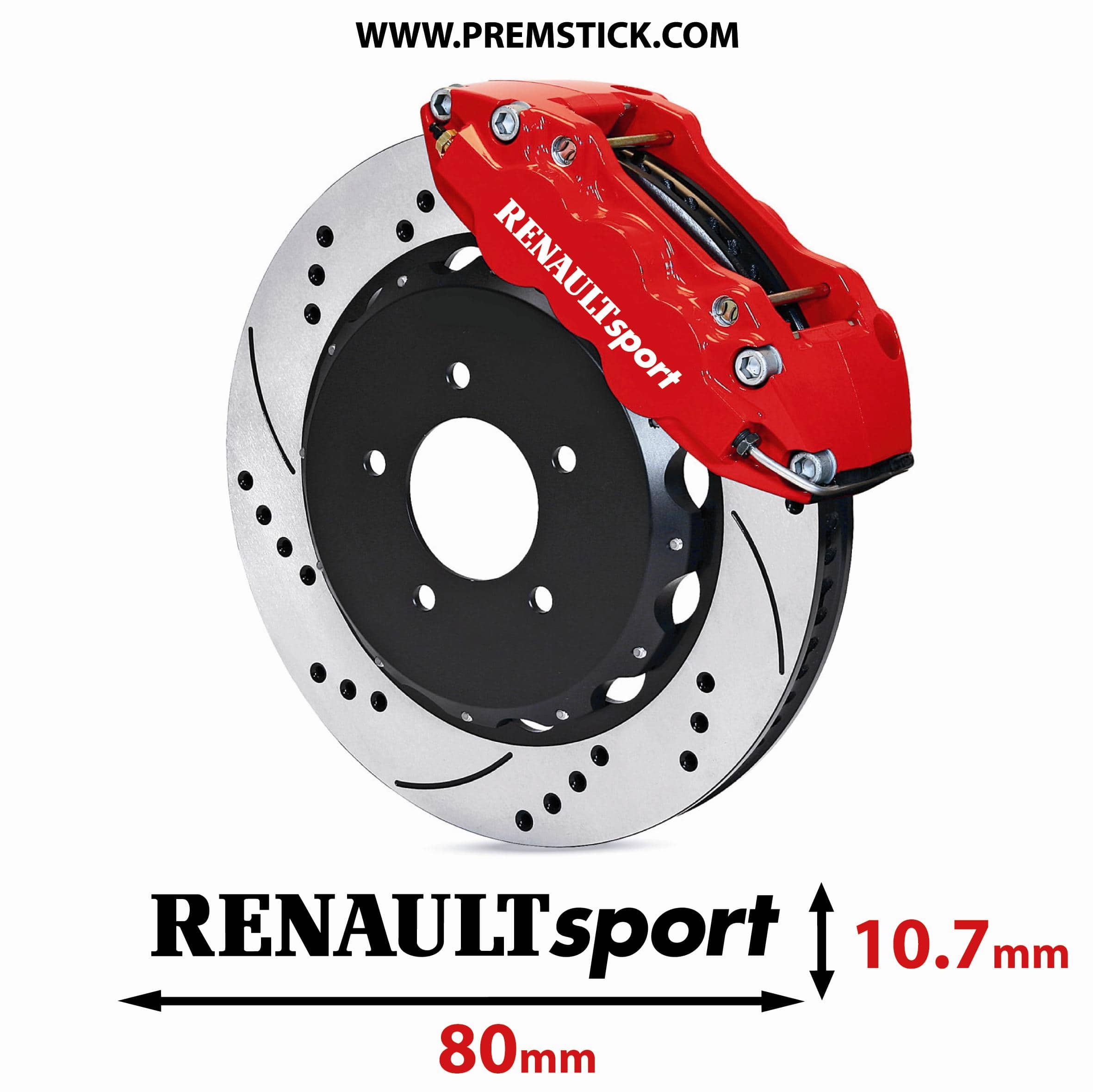 STICKERS ETRIER DE FREIN RENAULT SPORT GRAS