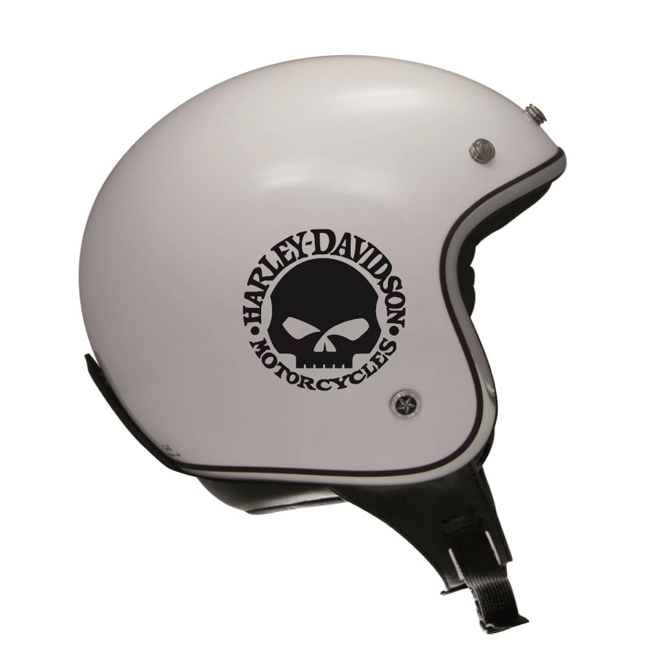 Stickers Harley Davidson Skull Rétro Réfléchissant Casque moto