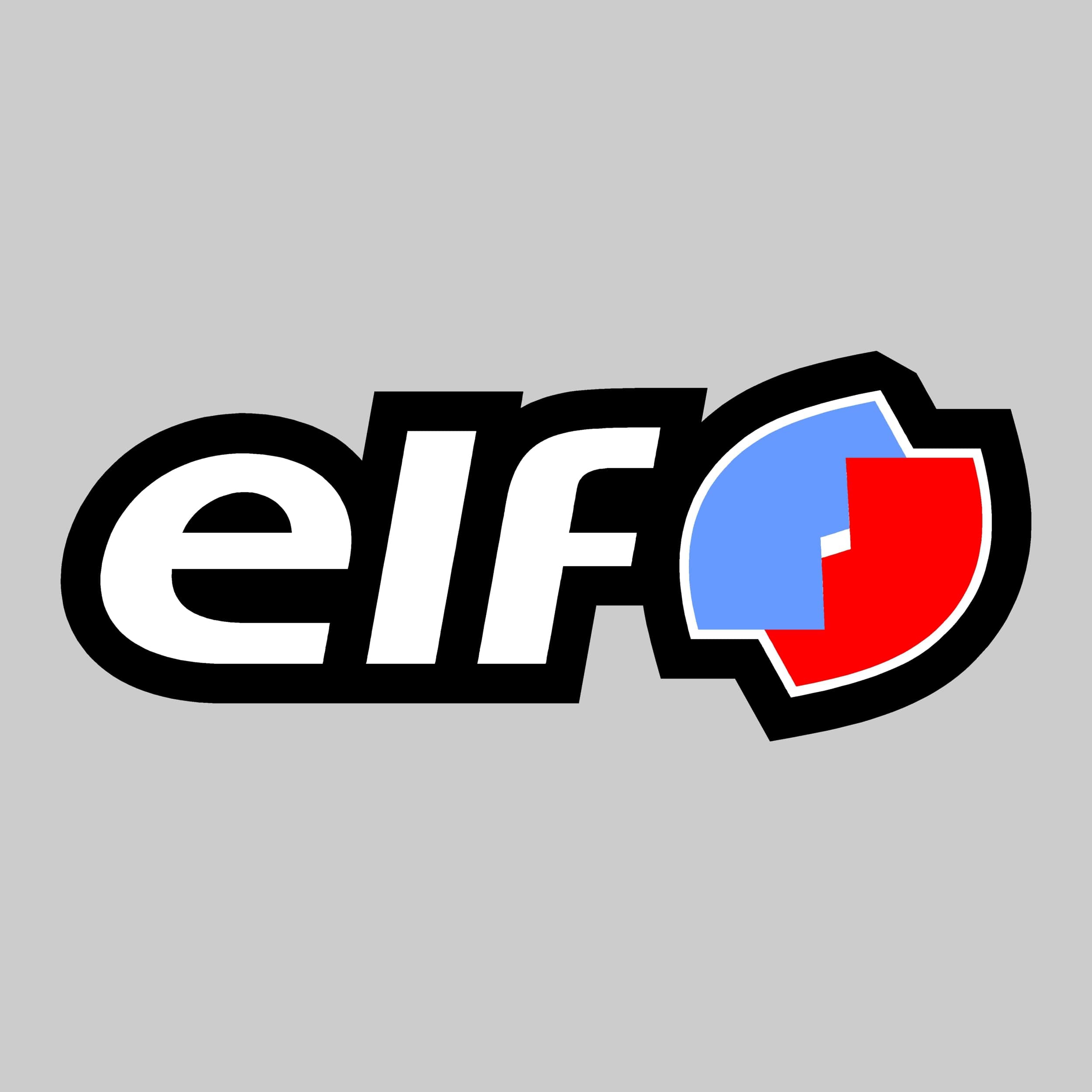 Autocollant ELF x 4 - SPONSORS LETTRE E - Stickers sponsors rallye