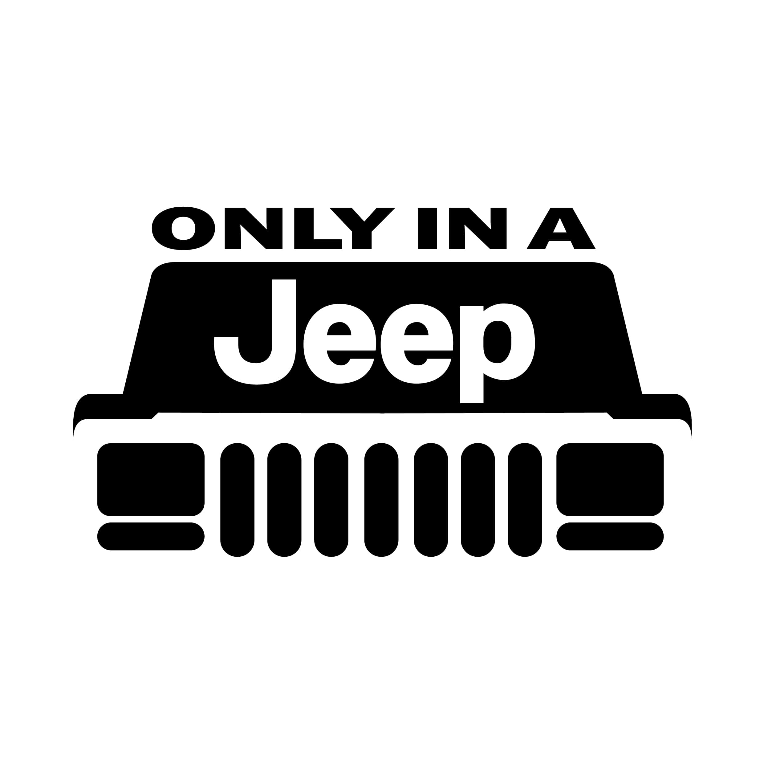 STICKERS ONLY IN A JEEP