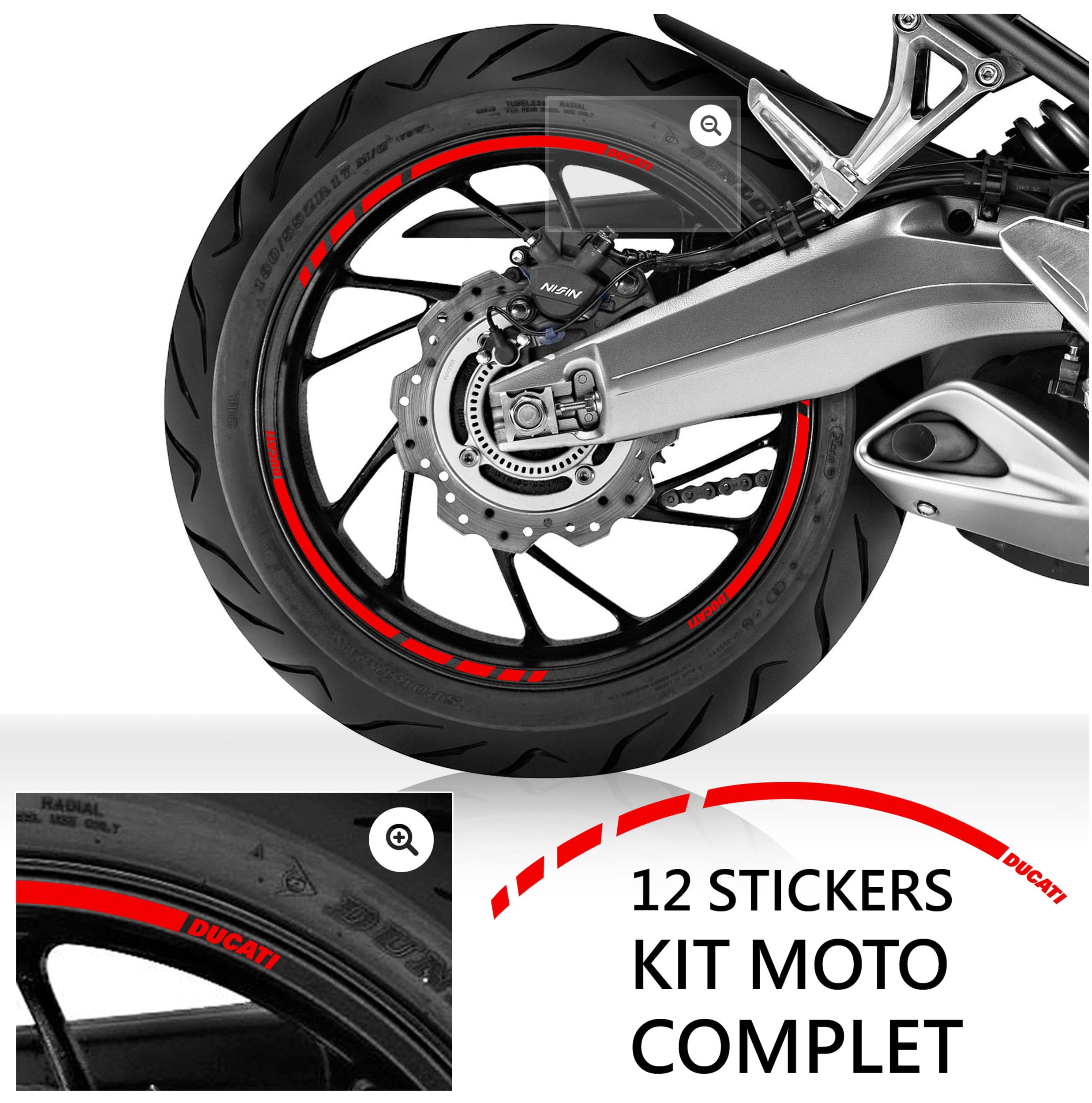ref1 Kit 4 Stickers Retro Reflechissant Triumph Casque Moto autocollant