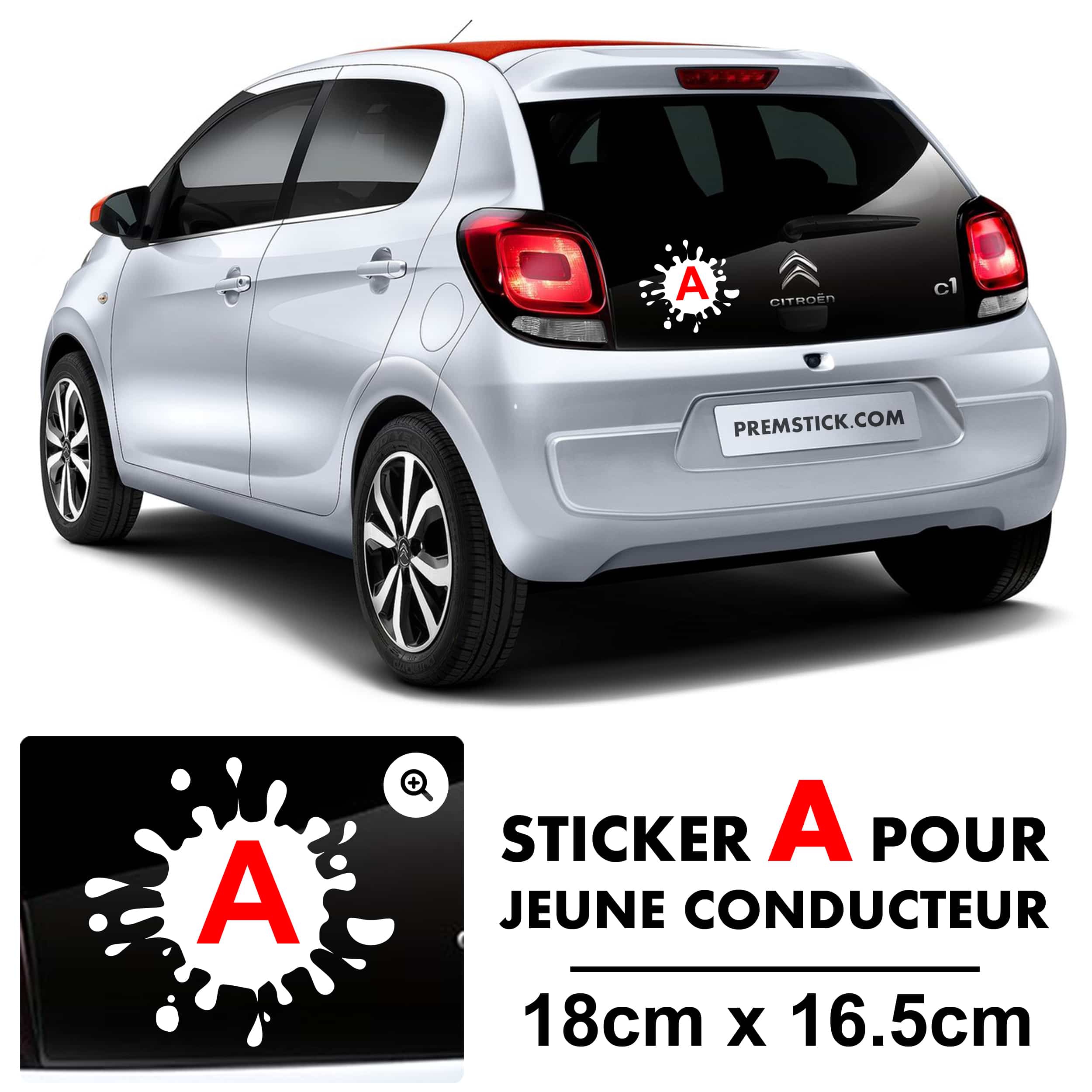 Stickers Humour pour Jeune Permis, livré avec ou sans un « A »