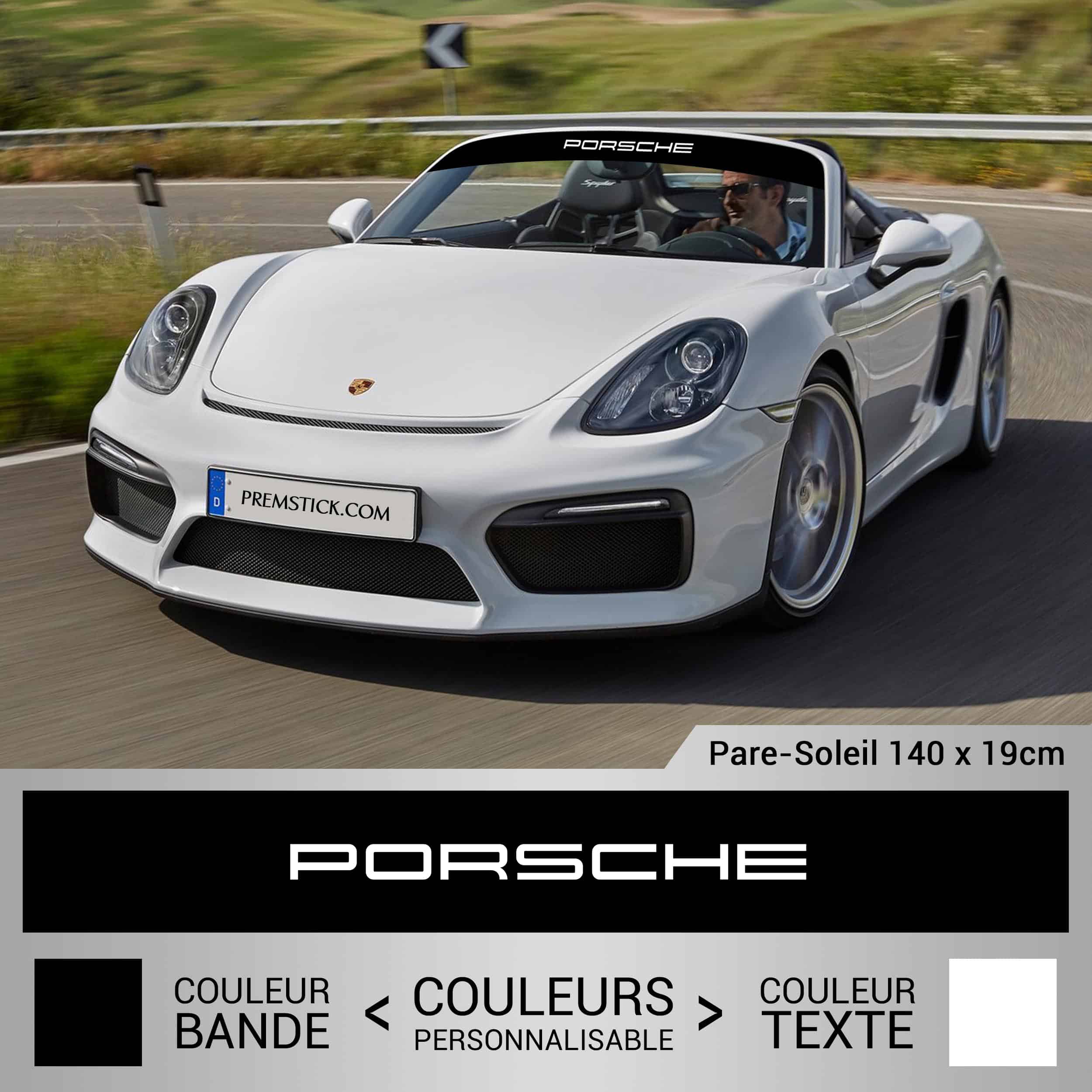 Stickers bandeau pare brise Porsche –