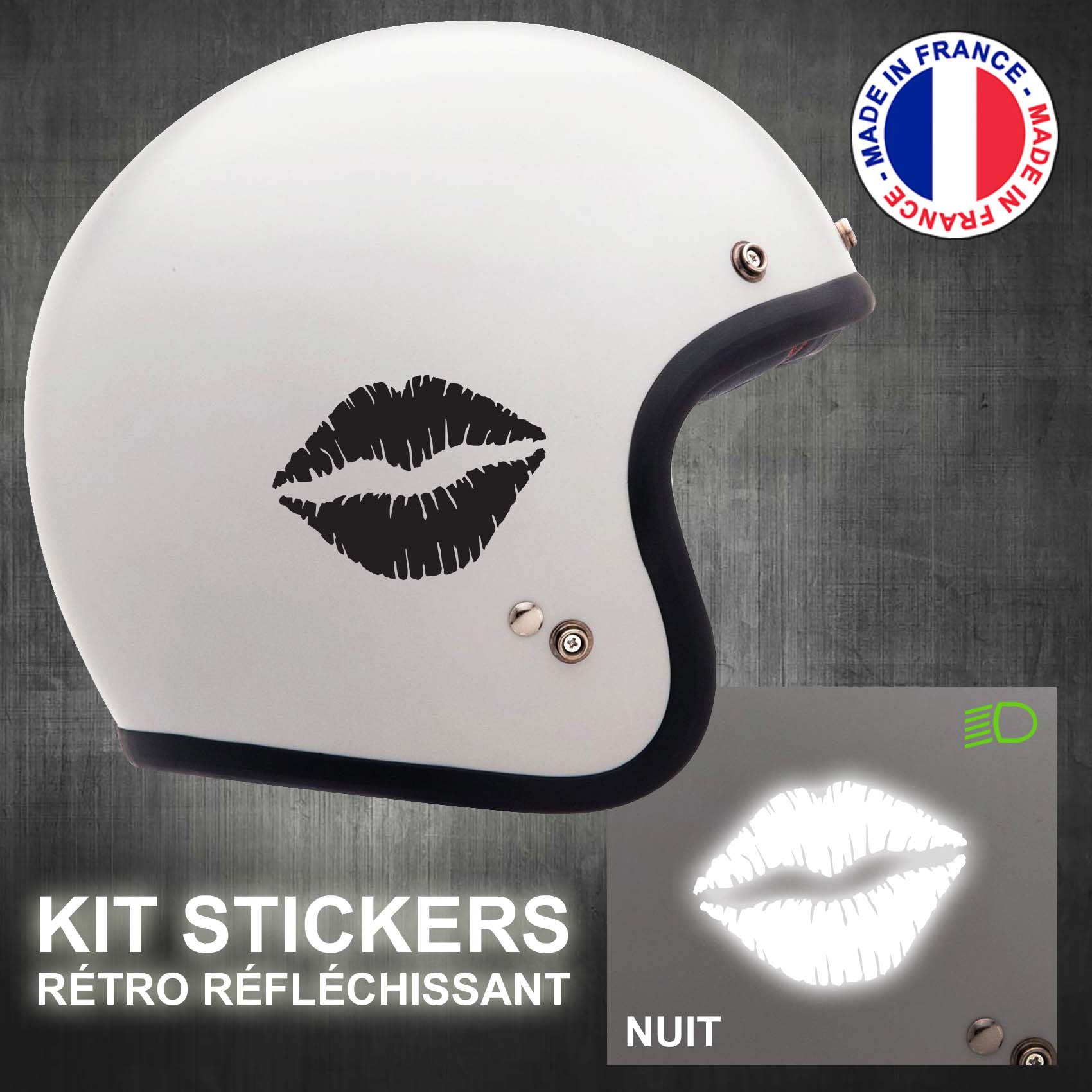 stickers-casque-moto-kiss-ref1-retro-reflechissant-autocollant-moto-velo-tuning-racing-route-sticker-casques-adhesif-scooter-nuit-securite-decals-personnalise-personnalisable-min