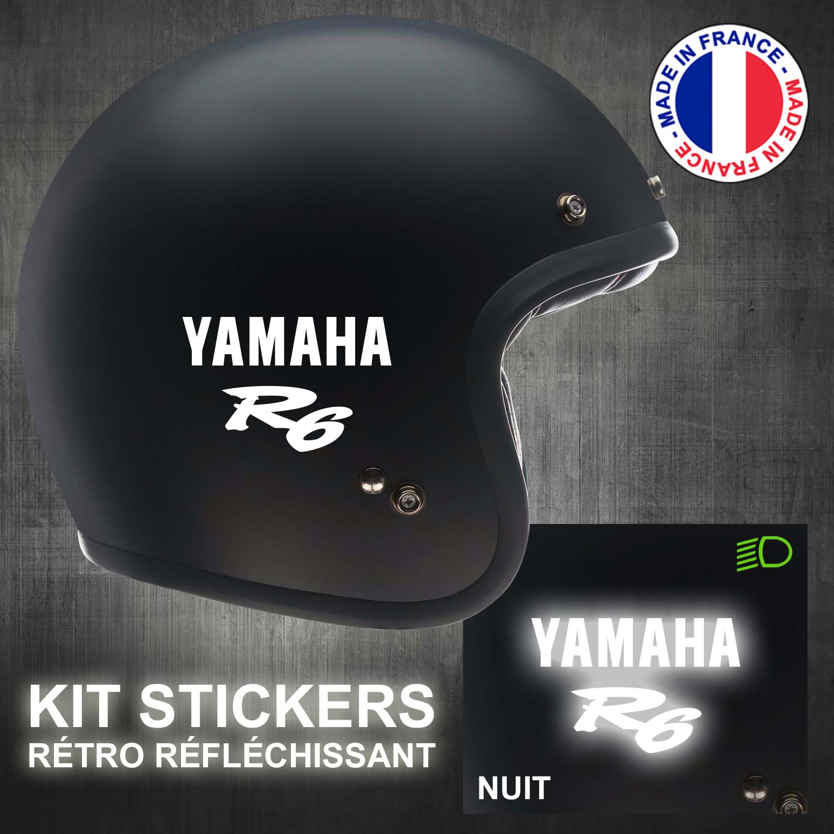stickers-casque-moto-yamaha-r6-ref1-retro-reflechissant-autocollant-noir-moto-velo-tuning-racing-route-sticker-casques-adhesif-scooter-nuit-securite-decals-personnalise-personnalisable-min