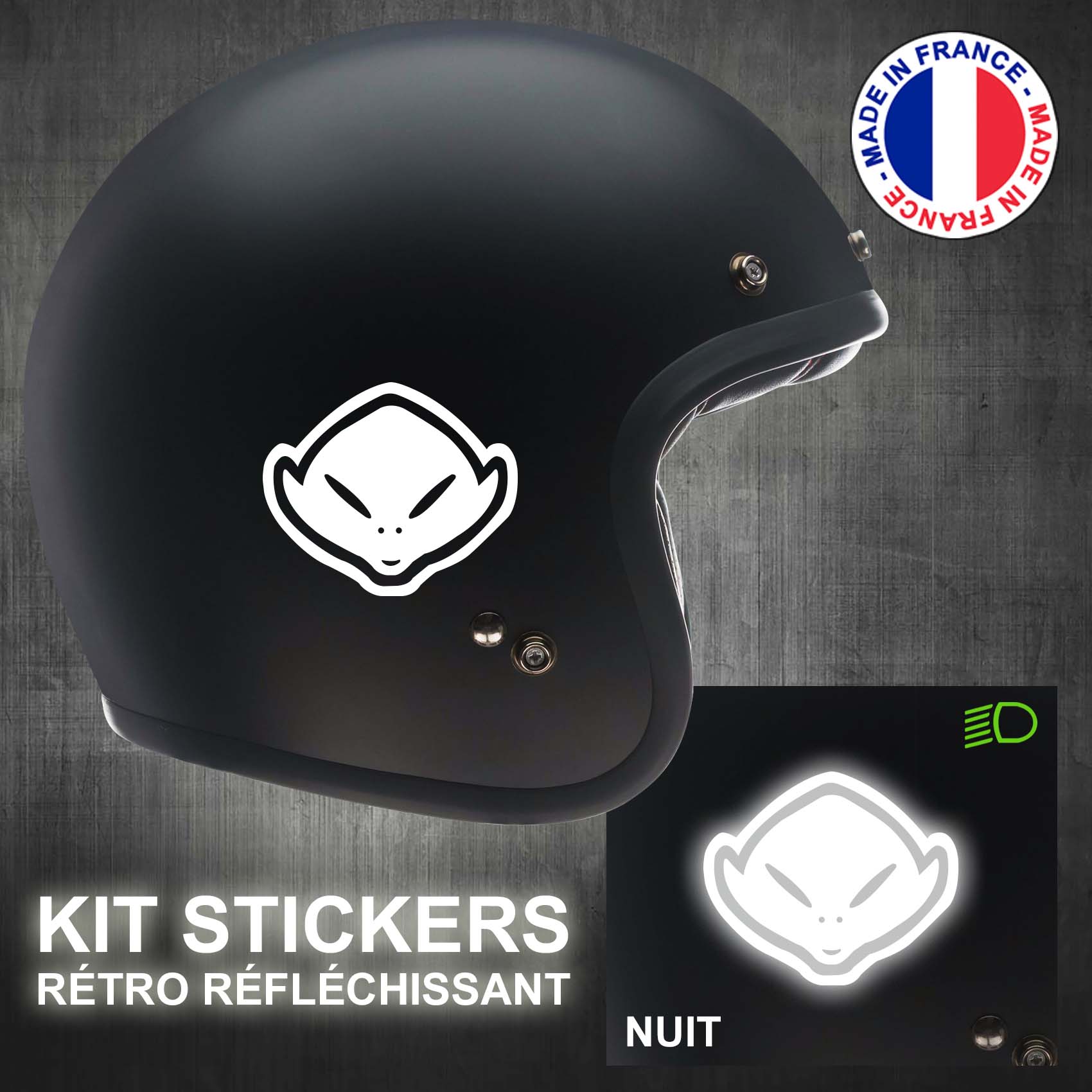 stickers-casque-moto-ufo-ref3-retro-reflechissant-autocollant-noir-moto-velo-tuning-racing-route-sticker-casques-adhesif-scooter-nuit-securite-decals-personnalise-personnalisable-min