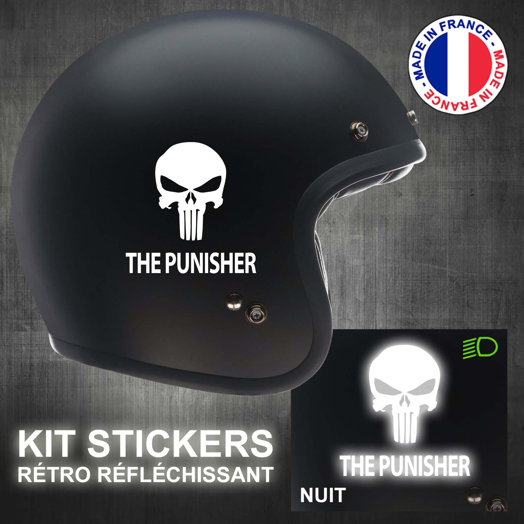 Stickers Réfléchissant pour Casque Moto - Autocollant Personnalisé