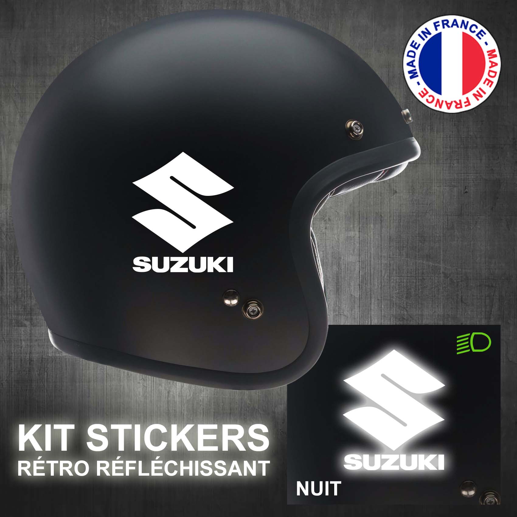 stickers-casque-moto-suzuki-ref3-retro-reflechissant-autocollant-noir-moto-velo-tuning-racing-route-sticker-casques-adhesif-scooter-nuit-securite-decals-personnalise-personnalisable-min