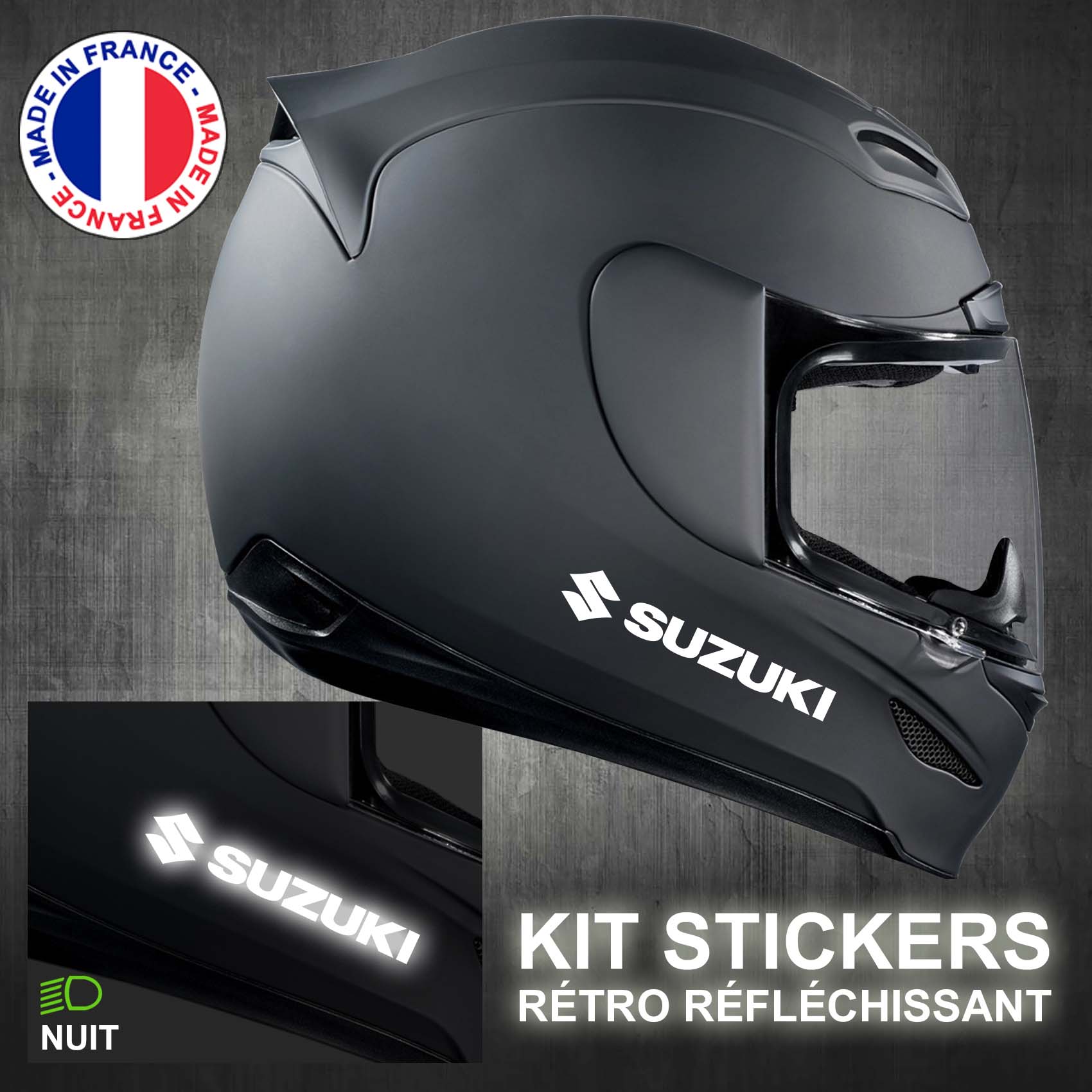 stickers-casque-moto-suzuki-ref1-retro-reflechissant-autocollant-noir-moto-velo-tuning-racing-route-sticker-casques-adhesif-scooter-nuit-securite-decals-personnalise-personnalisable-min