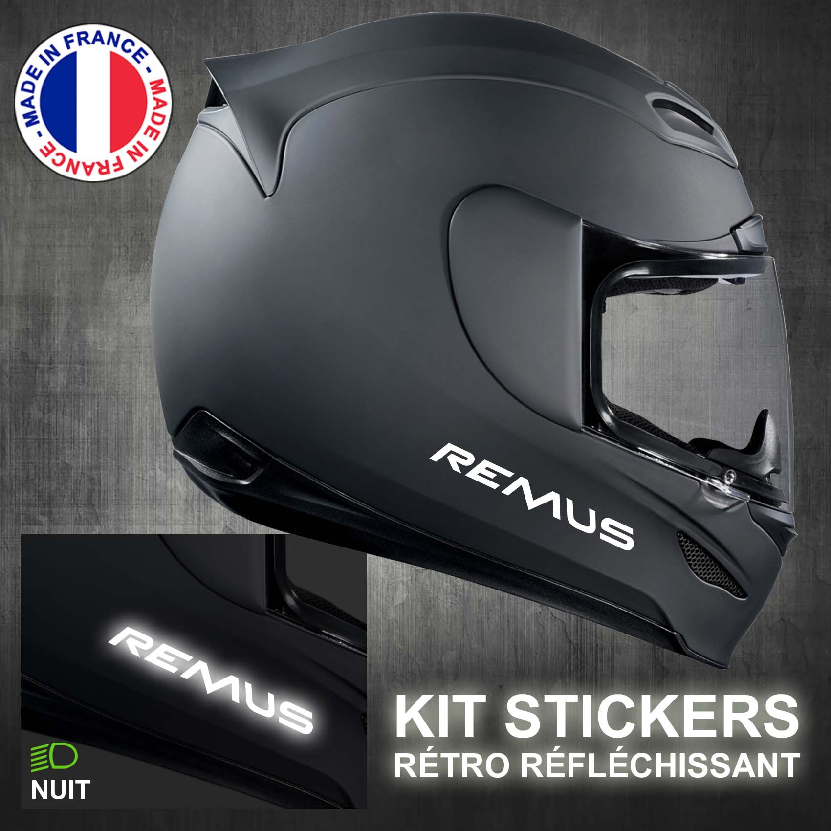 stickers-casque-moto-remus-ref2-retro-reflechissant-autocollant-noir-moto-velo-tuning-racing-route-sticker-casques-adhesif-scooter-nuit-securite-decals-personnalise-personnalisable-min