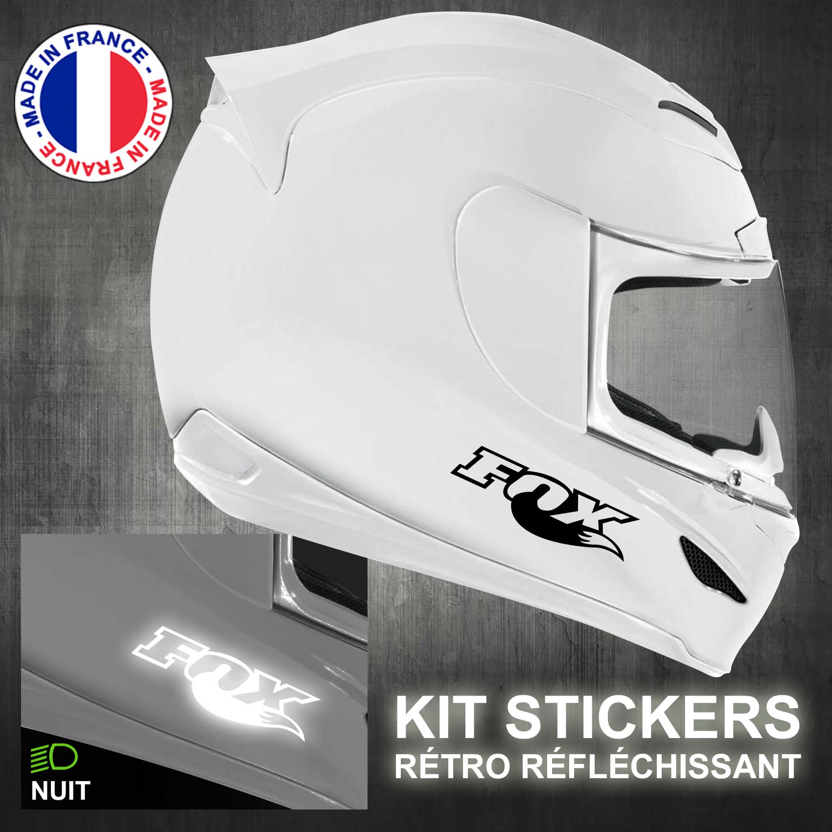 stickers-casque-moto-fox-ref2-retro-reflechissant-autocollant-moto-velo-tuning-racing-route-sticker-casques-adhesif-scooter-nuit-securite-decals-personnalise-personnalisable-min