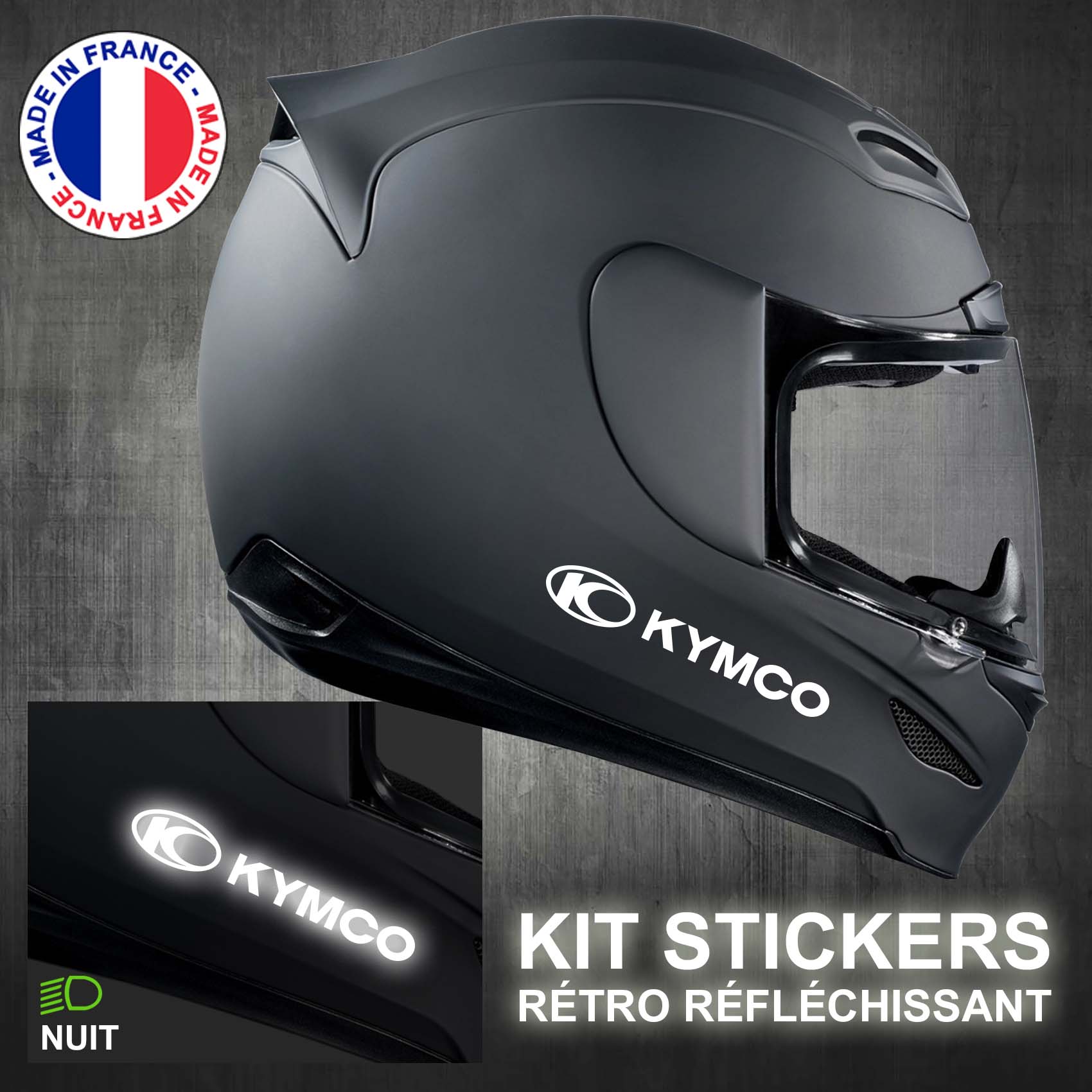 stickers-casque-moto-kymco-ref1-retro-reflechissant-autocollant-noir-moto-velo-tuning-racing-route-sticker-casques-adhesif-scooter-nuit-securite-decals-personnalise-personnalisable-min