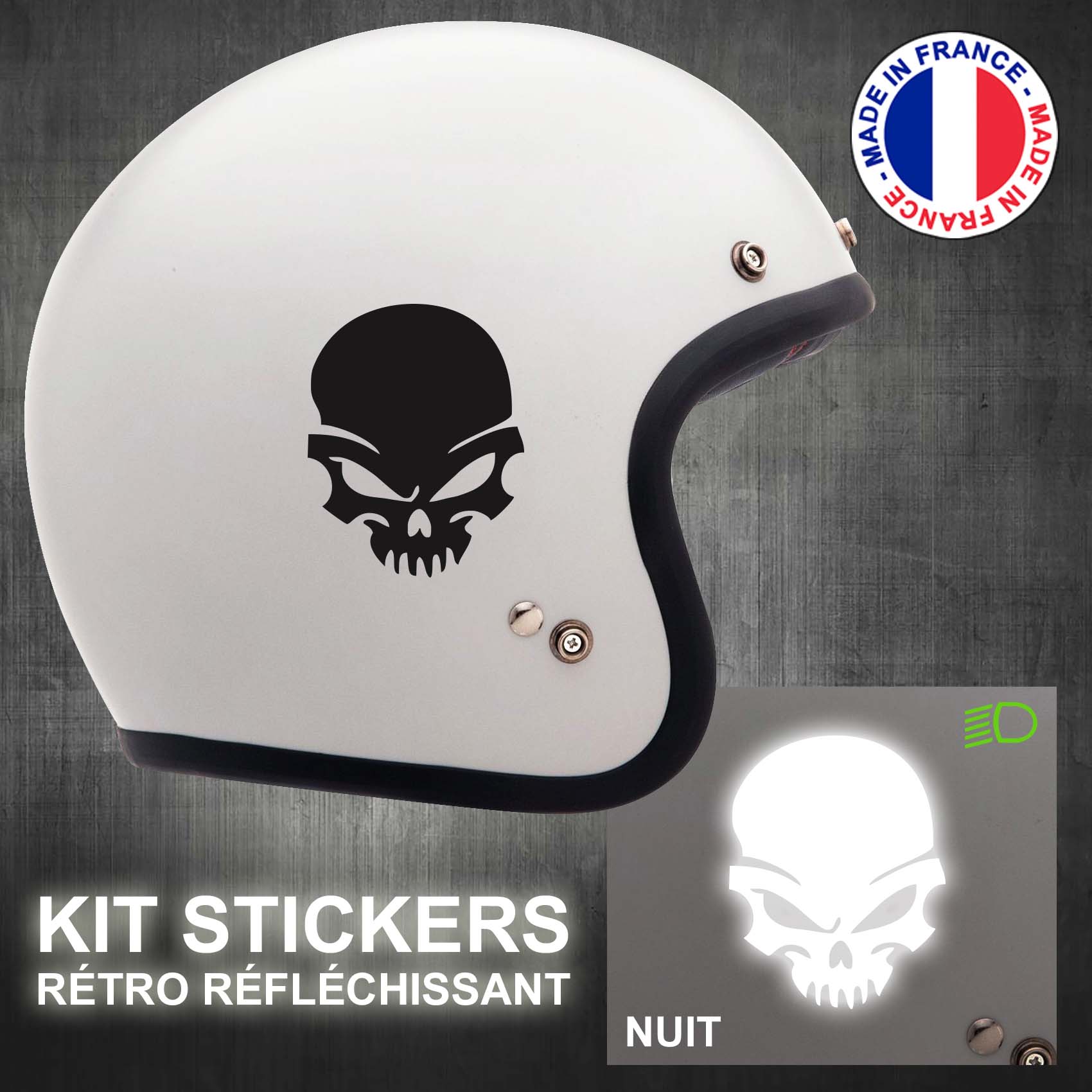 stickers-casque-moto-skull-ref2-retro-reflechissant-autocollant-blanc-moto-velo-tuning-racing-route-sticker-casques-adhesif-scooter-nuit-securite-decals-personnalise-personnalisable-min
