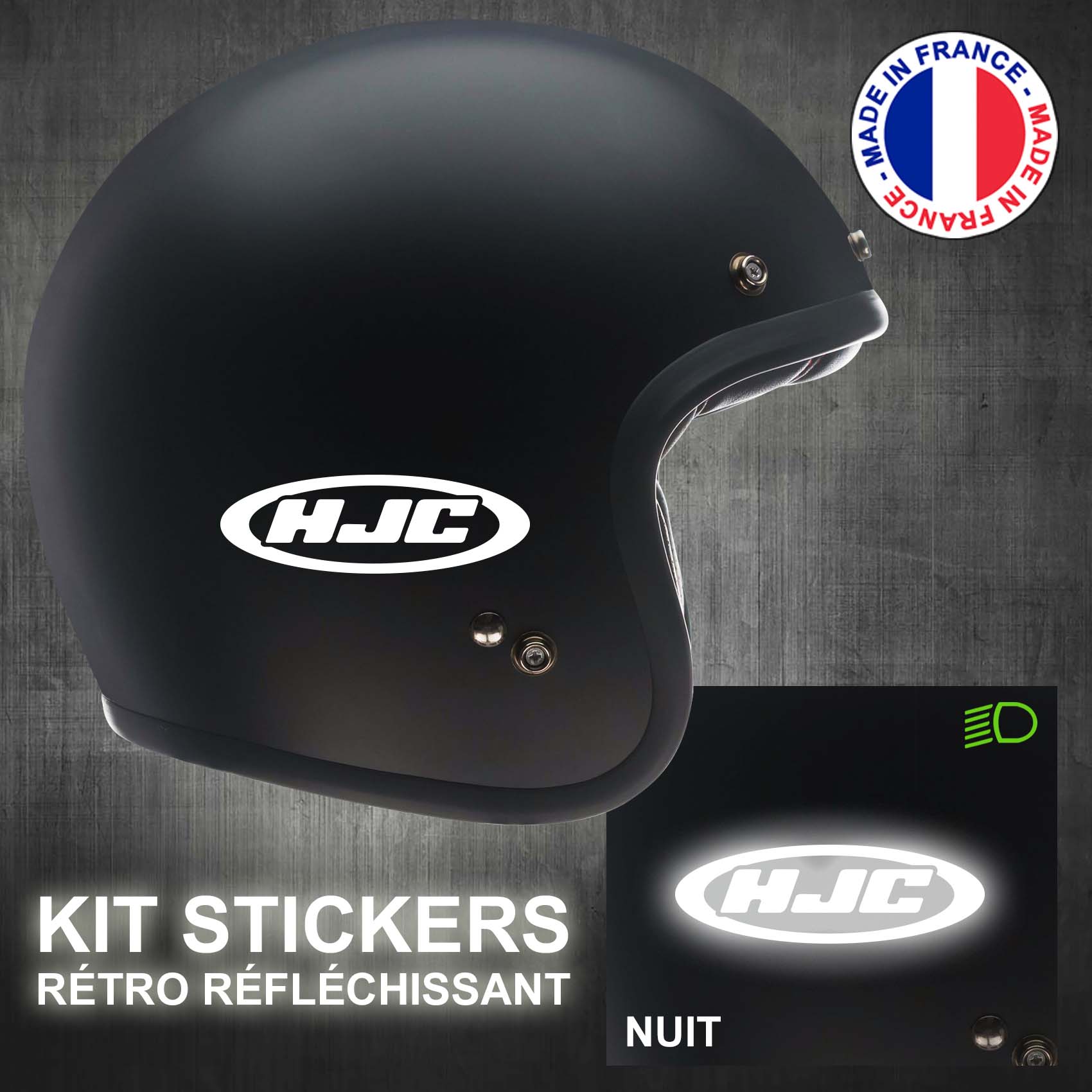 Stickers Réfléchissants Casque Vélo Rainette - Signalétique