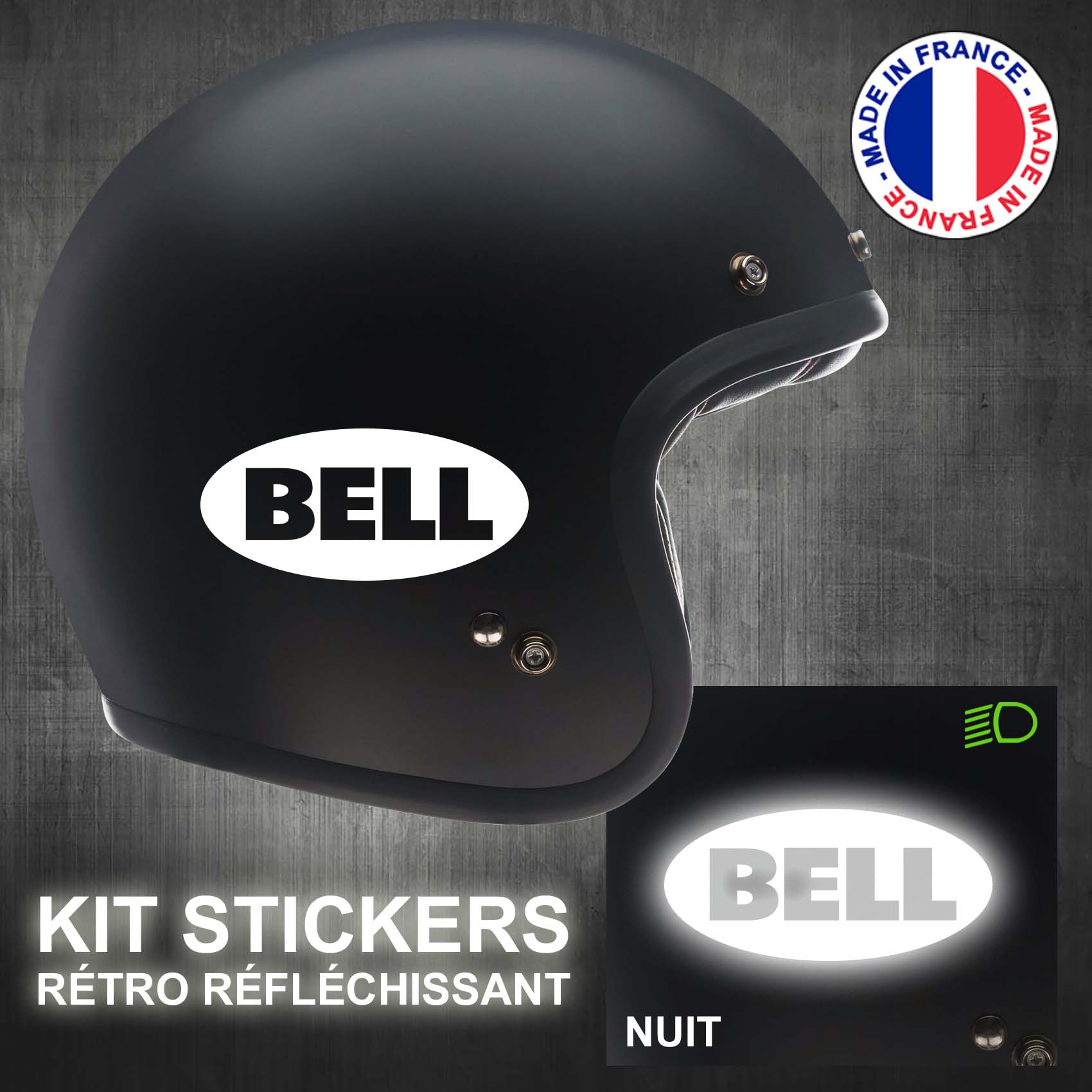 stickers-casque-moto-bell-ref2-retro-reflechissant-autocollant-noir-moto-velo-tuning-racing-route-sticker-casques-adhesif-scooter-nuit-securite-decals-personnalise-personnalisable-min