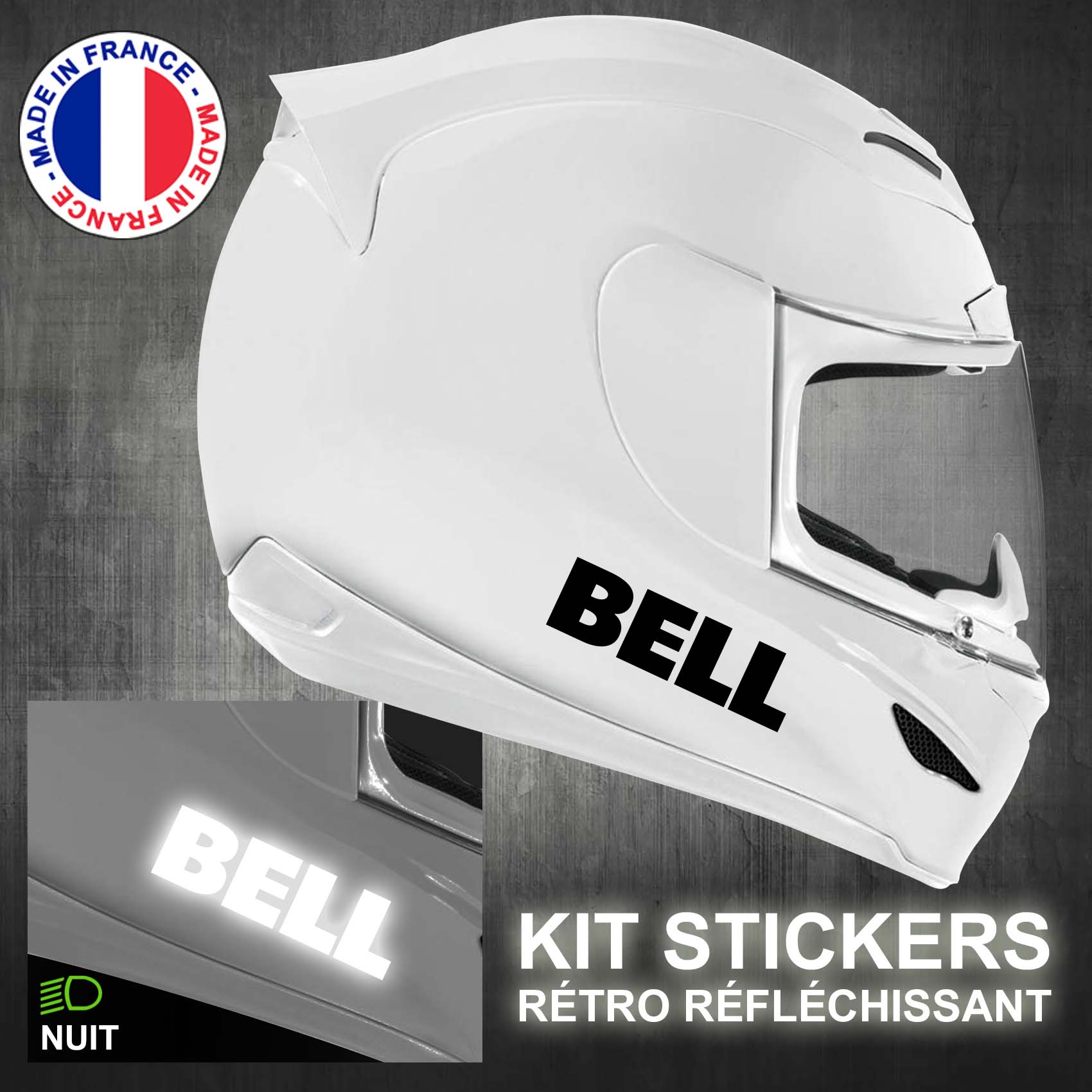 stickers-casque-moto-bell-ref3-retro-reflechissant-autocollant-blanc-moto-velo-tuning-racing-route-sticker-casques-adhesif-scooter-nuit-securite-decals-personnalise-personnalisable-min