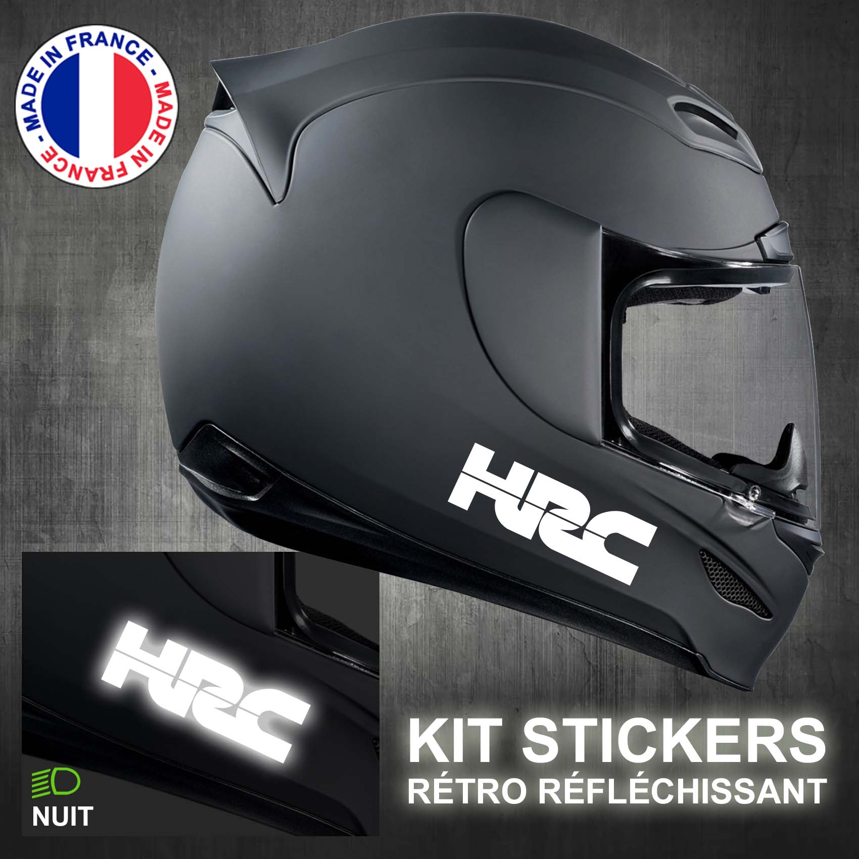 stickers-casque-moto-honda-hrc-ref5-retro-reflechissant-autocollant-noir-moto-velo-tuning-racing-route-sticker-casques-adhesif-scooter-nuit-securite-decals-personnalise-personnalisable-min