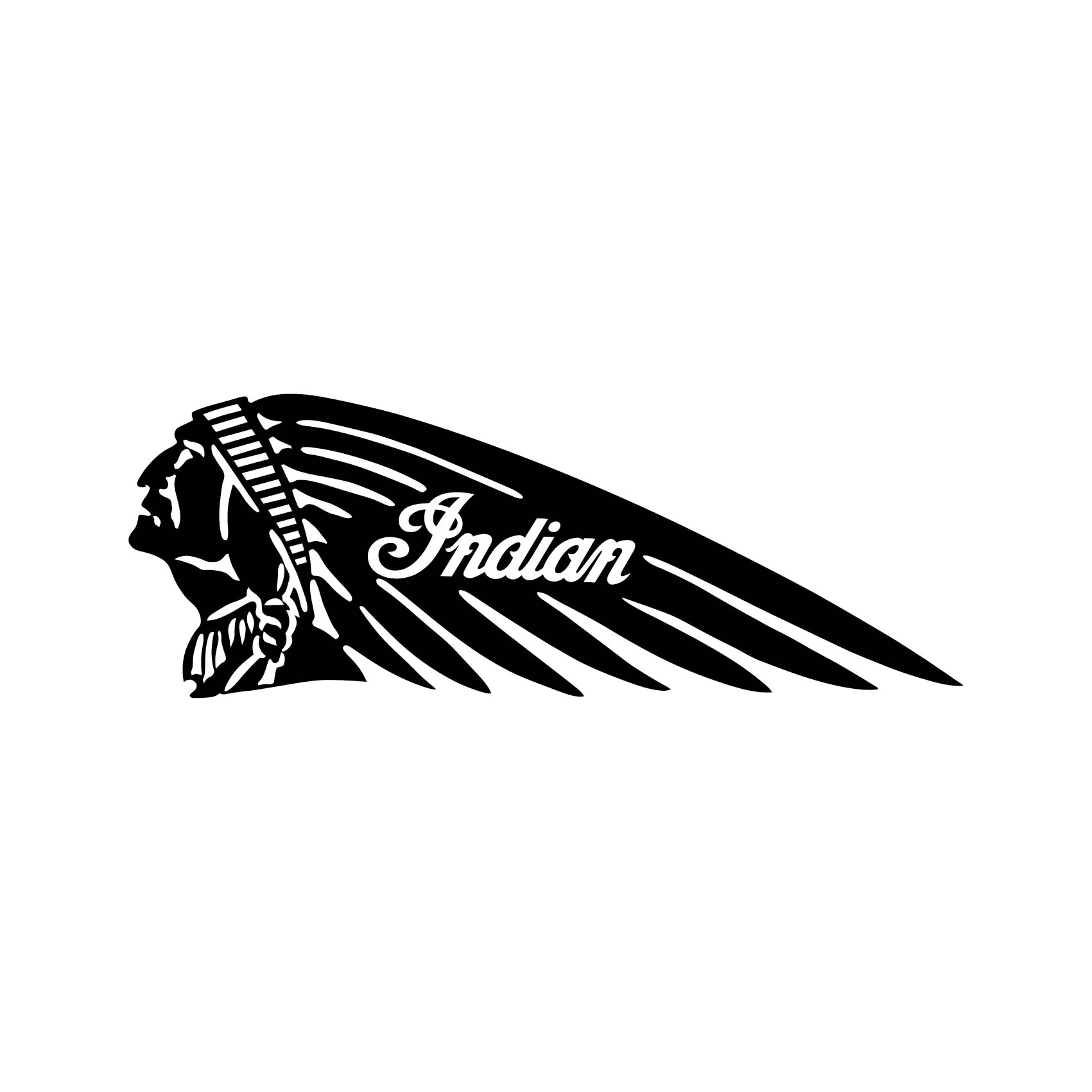STICKERS INDIAN MOTORCYCLE GAUCHE