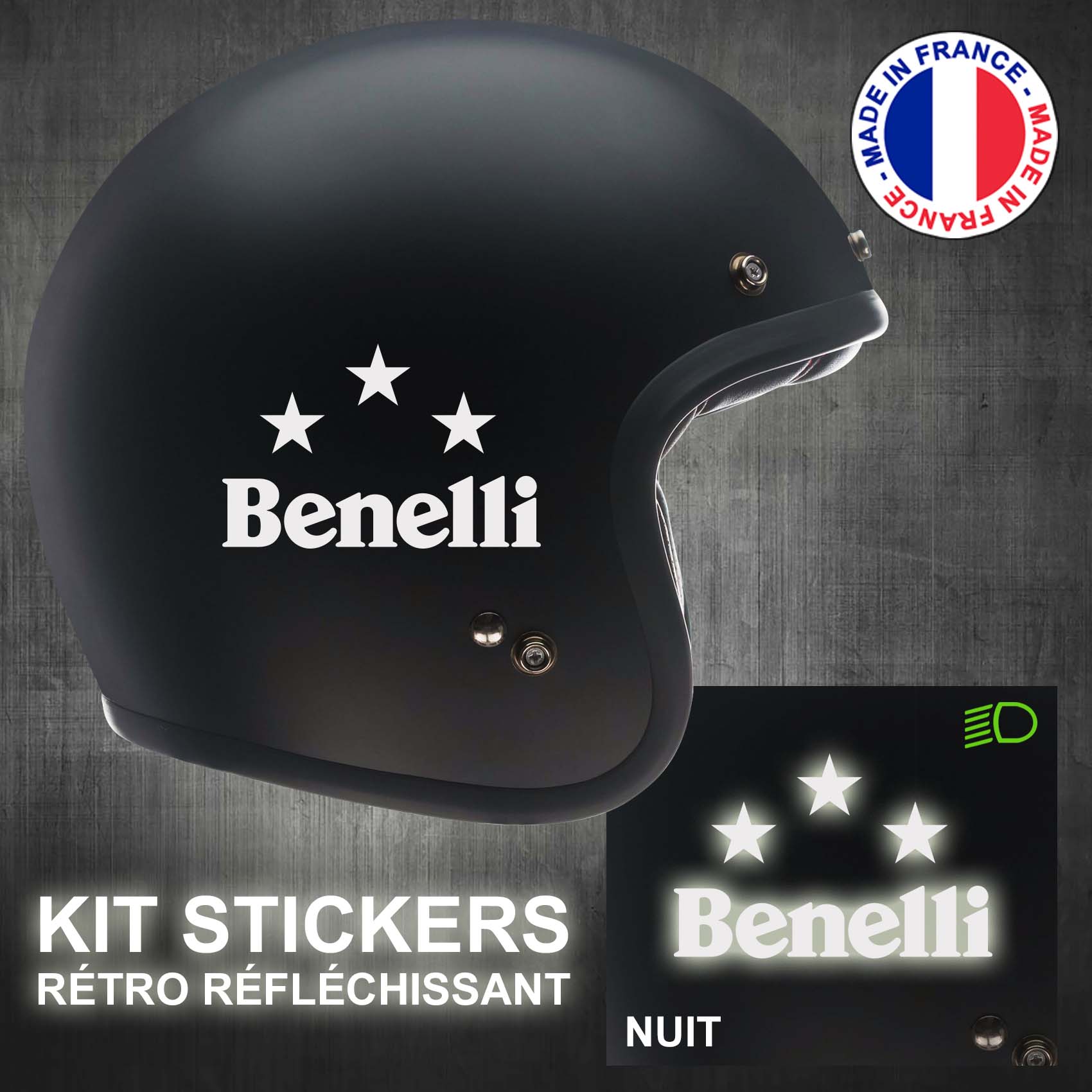stickers-casque-moto-benelli-retro-reflechissant-ref4-autocollant-blanc-reflective-sticker-casques-securite-adhesif-scooter-ref4benellicasqueretro