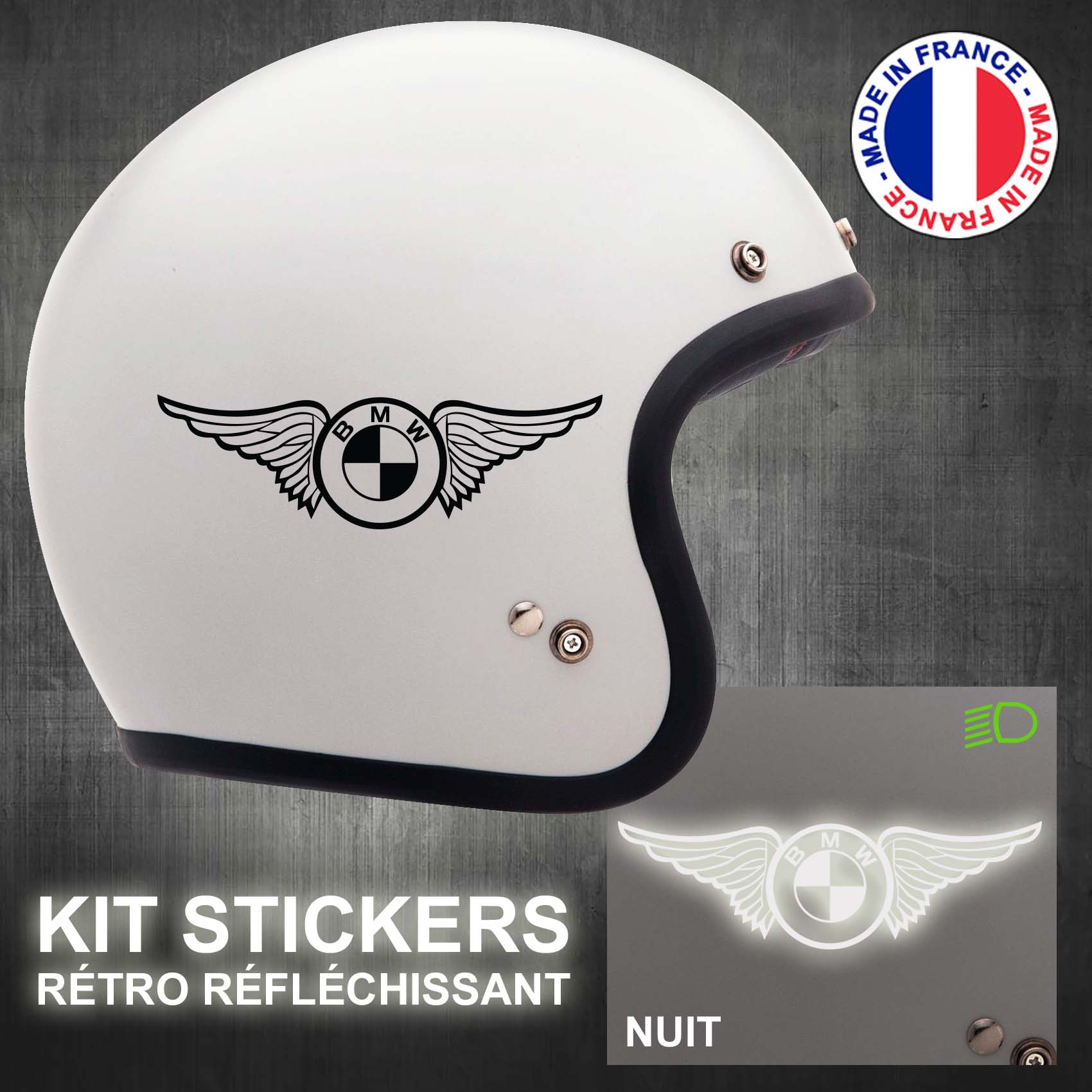 stickers-casque-moto-BMW-retro-reflechissant-ref2-autocollant-vintage-noir-reflective-sticker-casques-securite-adhesif-scooter-ref2bmwcasqueretro