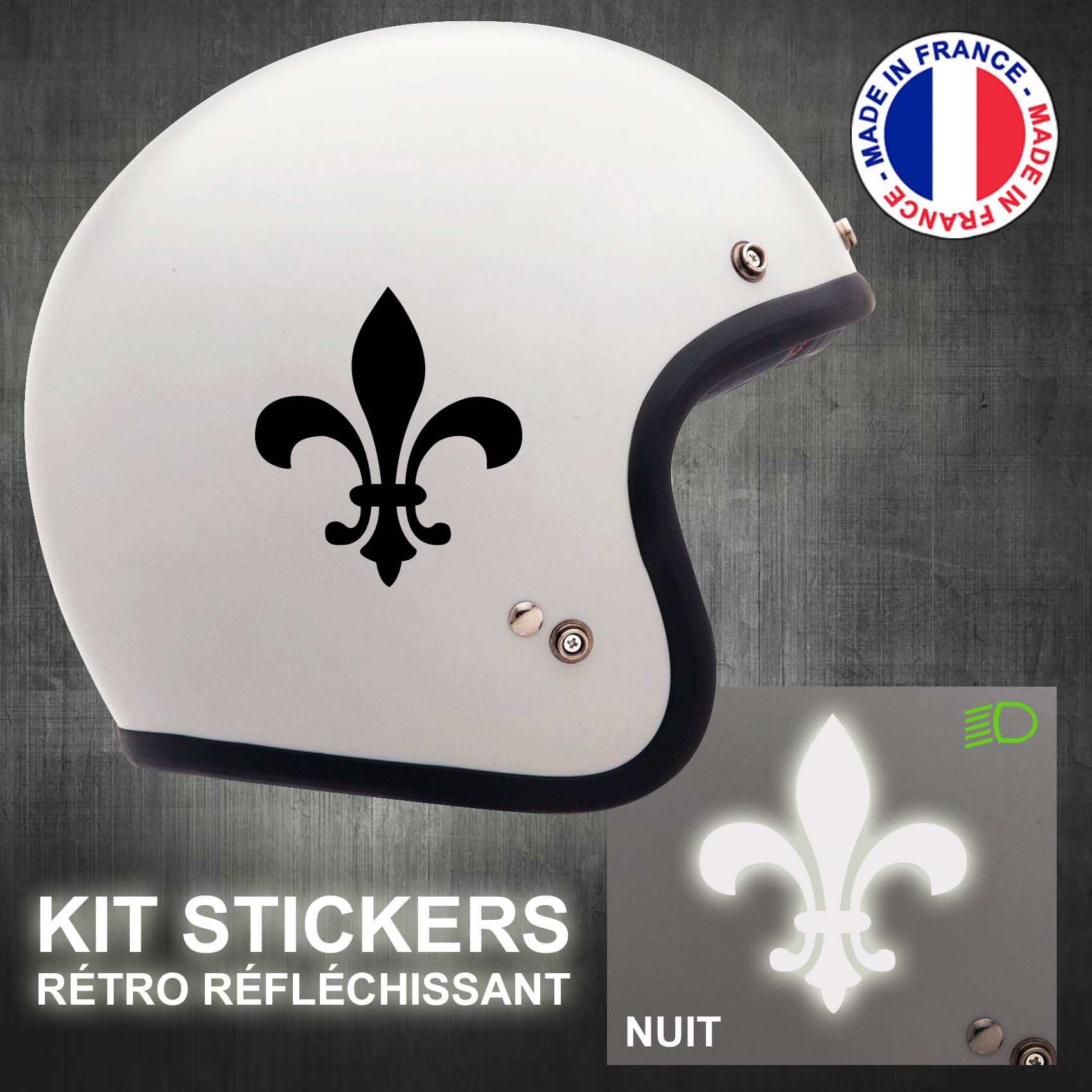 stickers-casque-moto-fleur-de-lys-retro-reflechissant-ref1-autocollant-noir-reflective-sticker-casques-securite-adhesif-scooter-ref1fleurdelyscasqueretro