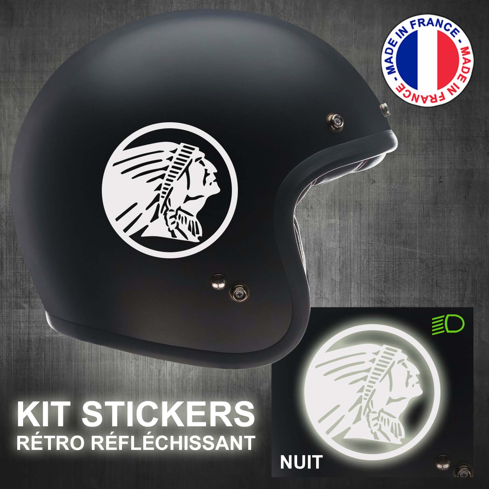 stickers-casque-moto-indian-motorcycle-retro-reflechissant-ref4-autocollant-blanc-tete-indien-reflective-sticker-casques-securite-adhesif-scooter-ref4indiancasque