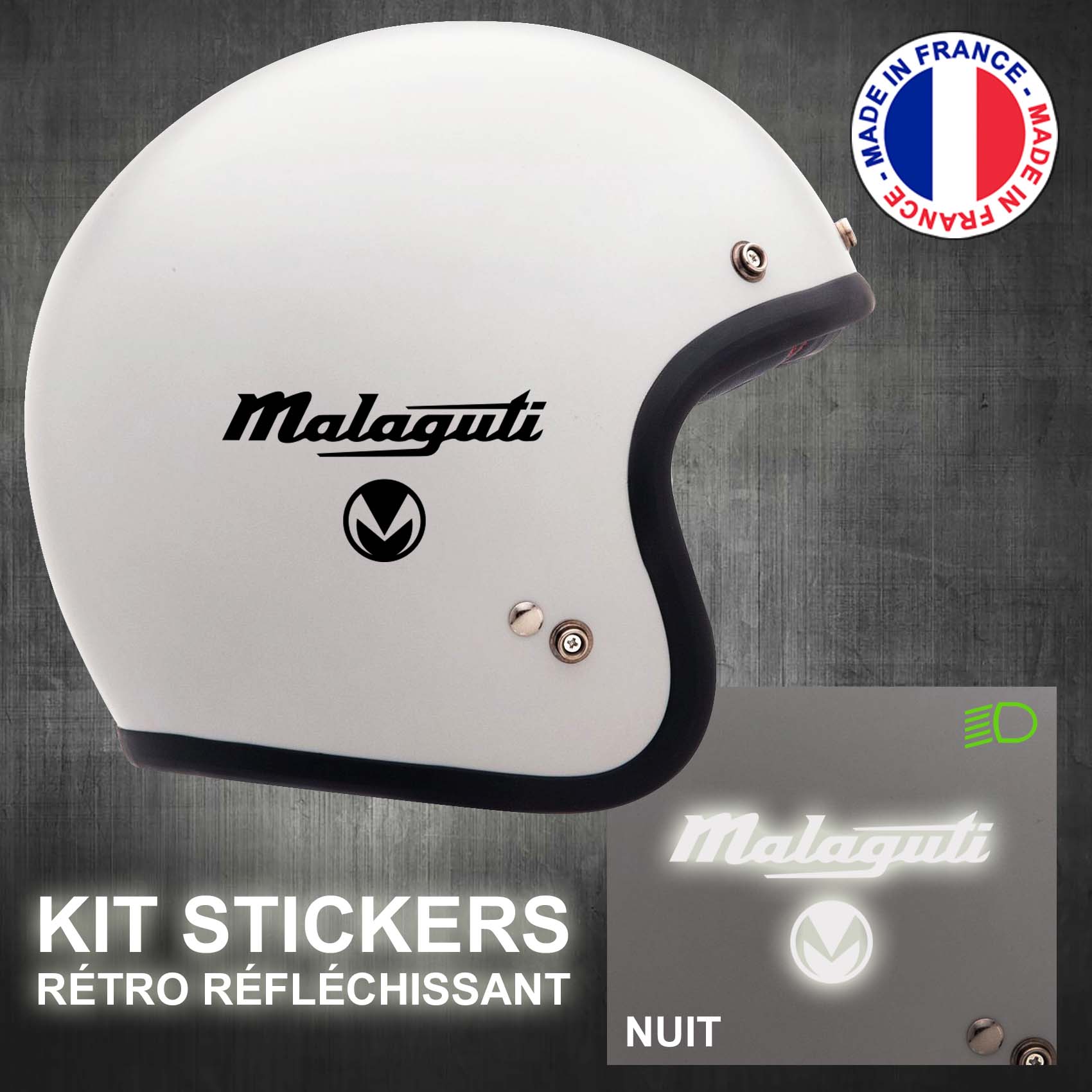 stickers-casque-moto-malaguti-retro-reflechissant-ref4-autocollant-noir-reflective-sticker-casques-securite-adhesif-scooter-ref4malaguticasqueretro