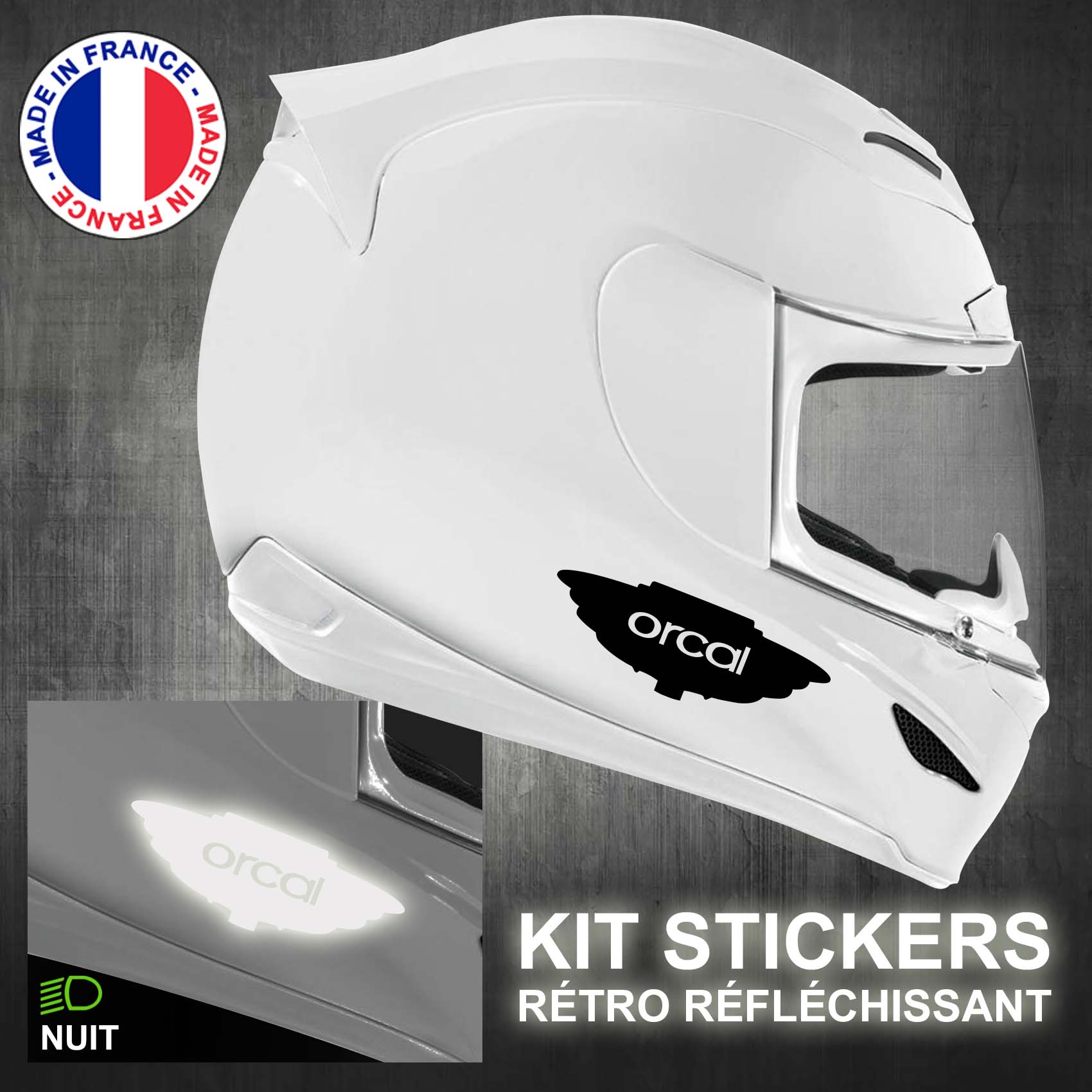 stickers-casque-moto-orcal-retro-reflechissant-ref1-autocollant-noir-reflective-sticker-casques-securite-adhesif-scooter-ref1orcalcasqueretro