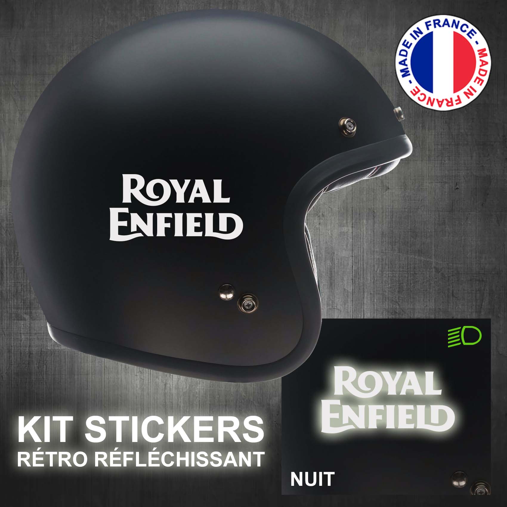 stickers-casque-moto-royal-enfield-retro-reflechissant-ref2-autocollant-blanc-reflective-sticker-casques-securite-adhesif-scooter-ref2royalenfieldcasqueretro