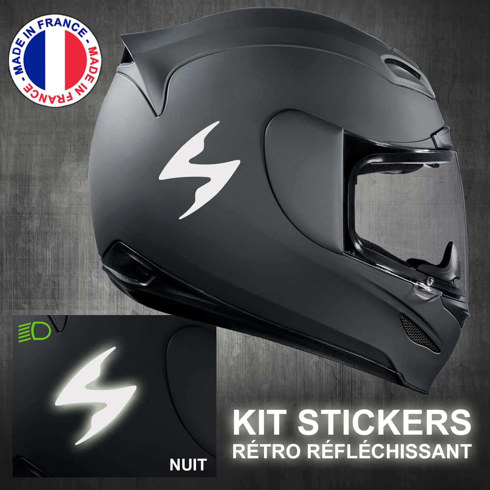 Stickers Adhésifs Réfléchissants - Casque Moto, Vélo, Coffre, Quad