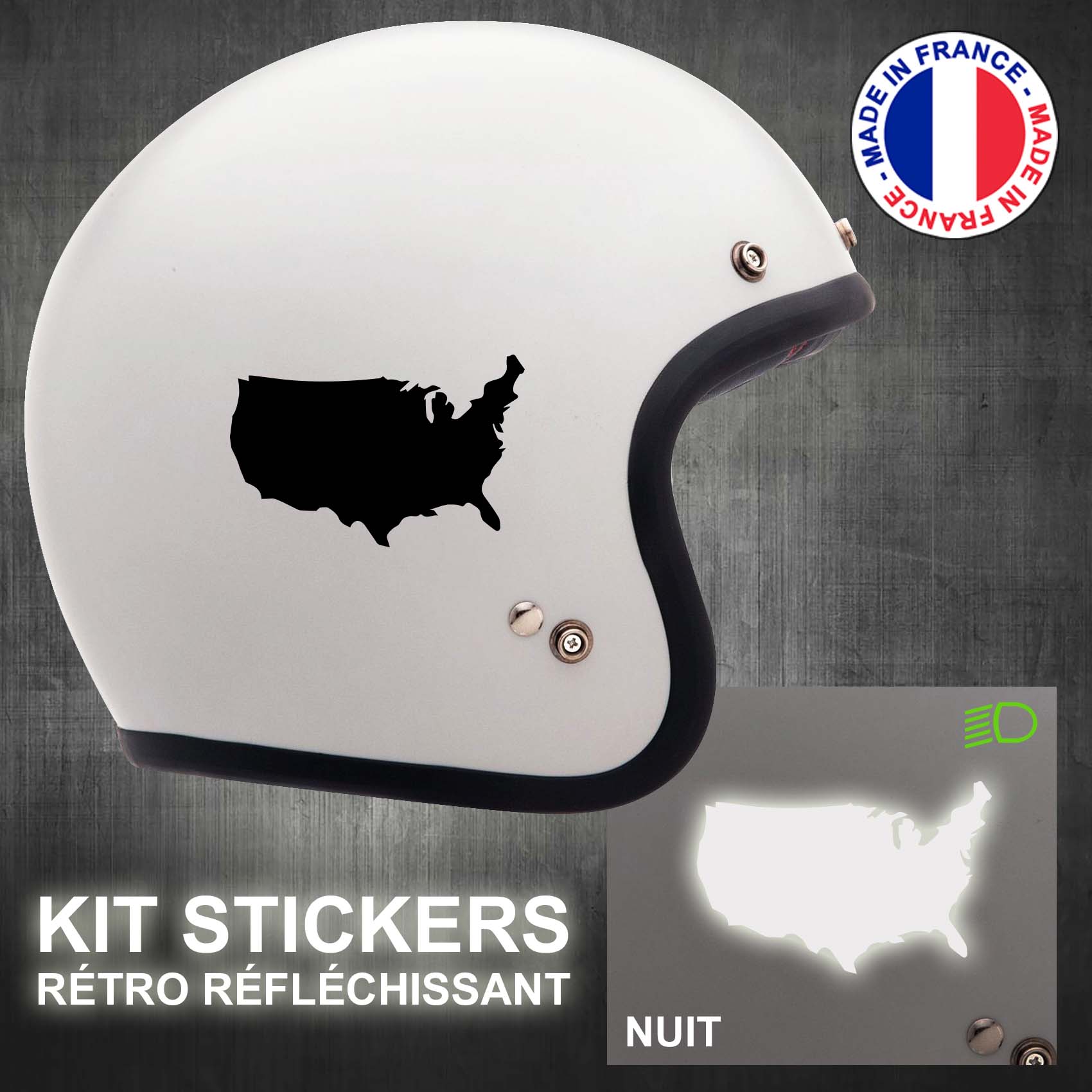 stickers-casque-moto-usa-retro-reflechissant-ref2-autocollant-noir-reflective-sticker-casques-securite-adhesif-scooter-ref2usacasqueretro