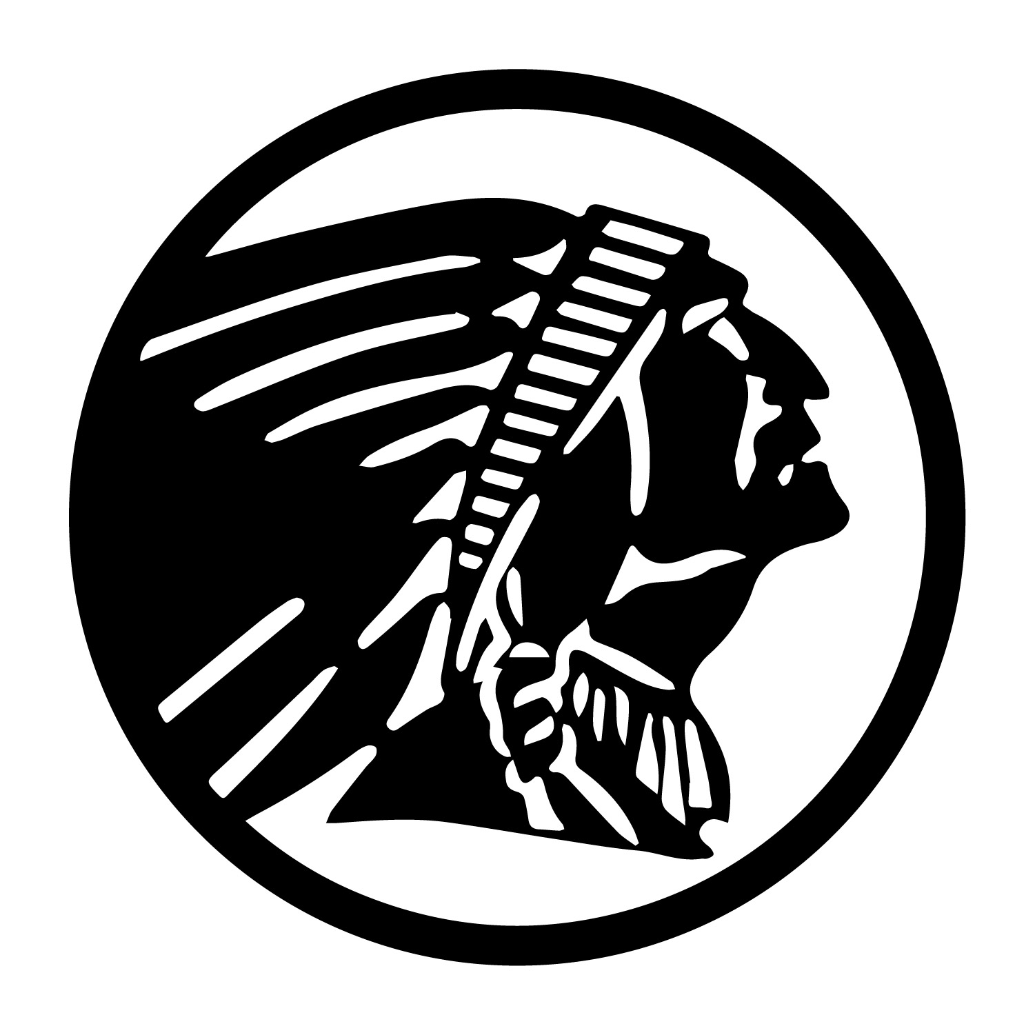 ref12indian-stickers-indian-tete-indien-droite-simple-autocollant-moto-sticker-indian-rond