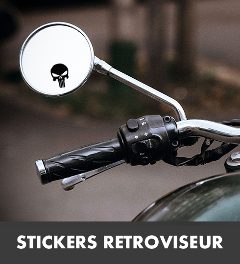 Stickers rétroviseur moto