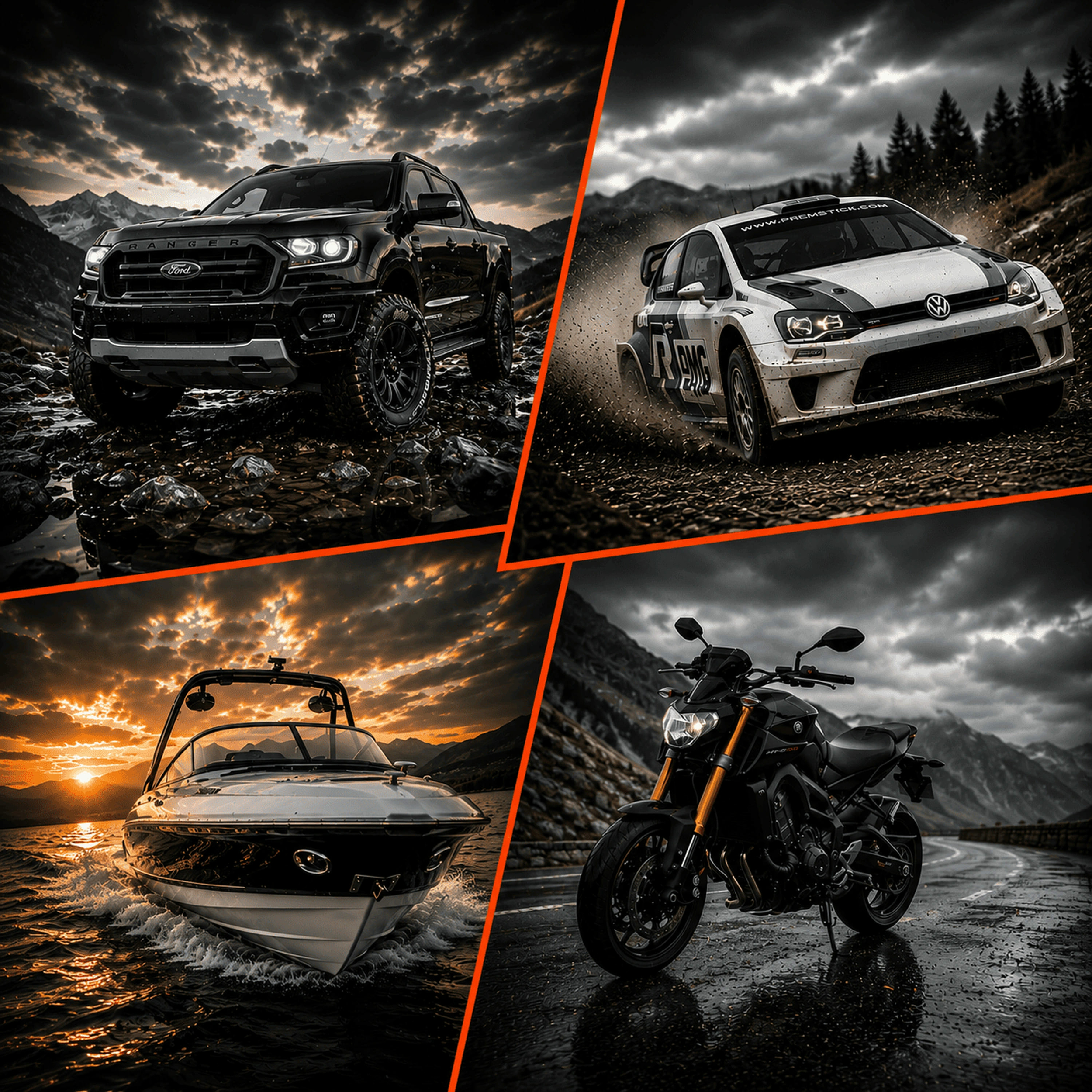 Stickers PremStick sur 4x4, voiture de rallye, bateau et moto