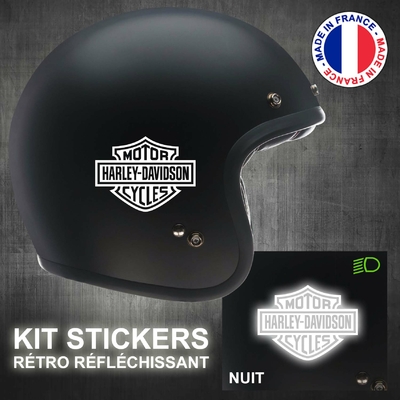 Stickers, SKULL, RÉTRO-RÉFLÉCHISSANT pour casque, moto, auto