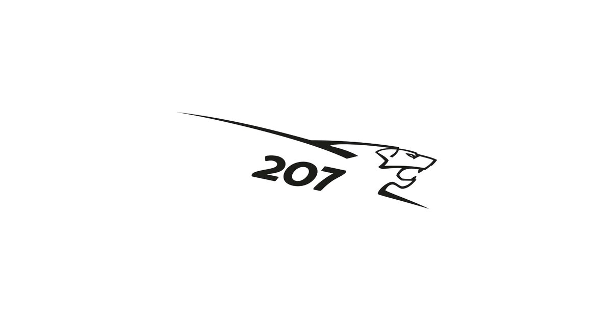 Stickers Peugeot 207 Lion droite - Autocollant voiture