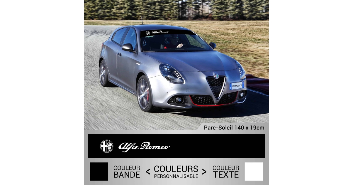 Bandeau pare soleil Alfa Roméo ITALIA