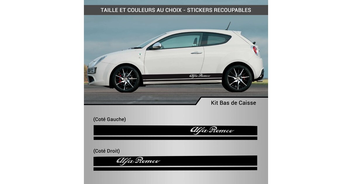 Kit Stickers Bas de Caisse Alfa Romeo - Déco