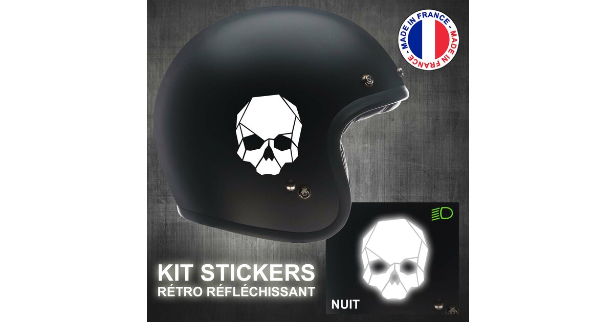 Pegatinas Reflectantes Para Casco Harley Davidson – Visible De Noche – Fáciles De Colocar (5x8cm)