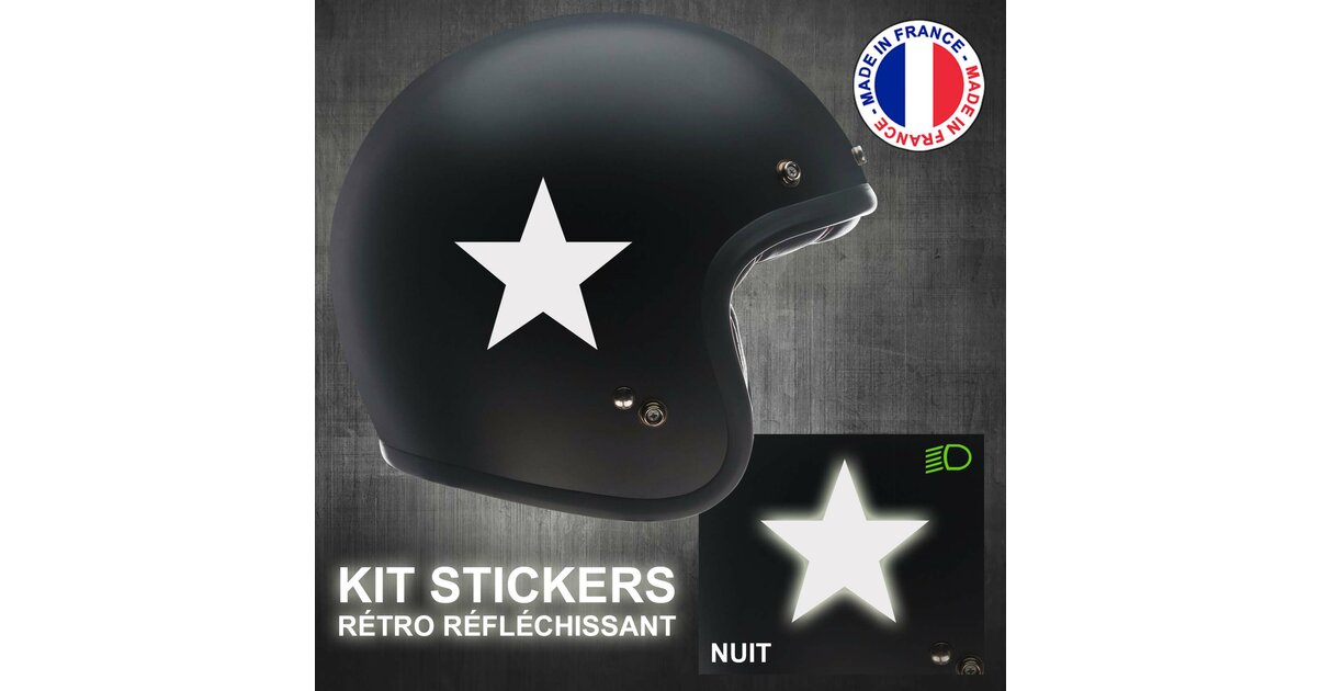 Tuqiang Ruban Réfléchissant Étoiles 4 Branches – Lot 25 Pcs Haute Visibilité Pour Casque Moto & Vélo
