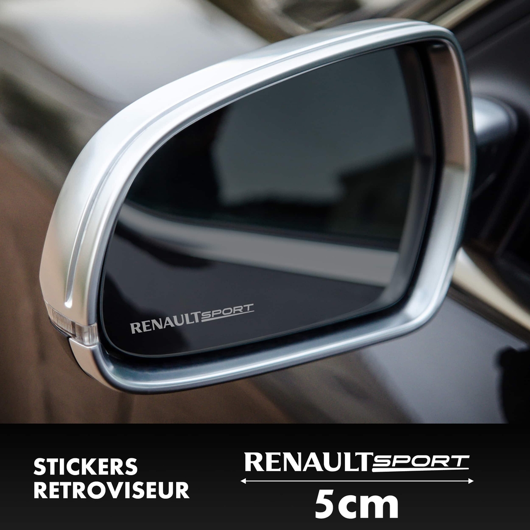 Stickers Autocollants Renault Sport - 2 Pièces 30x10cm, Vinyle Résistant, Pose Facile, Durée 5-8 Ans