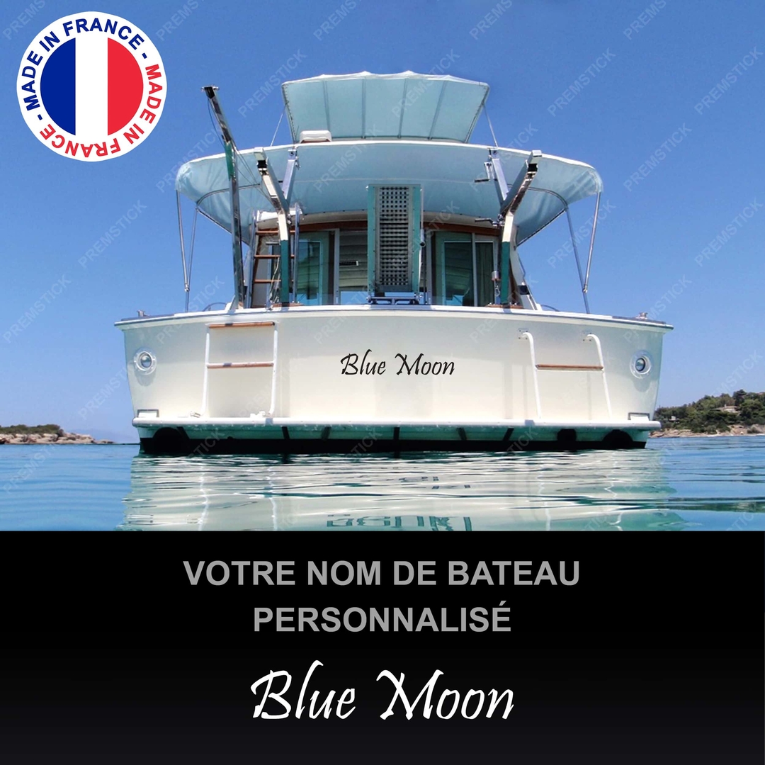 Stickers Nom Bateau Modèle 14 Autocollant pour bateau